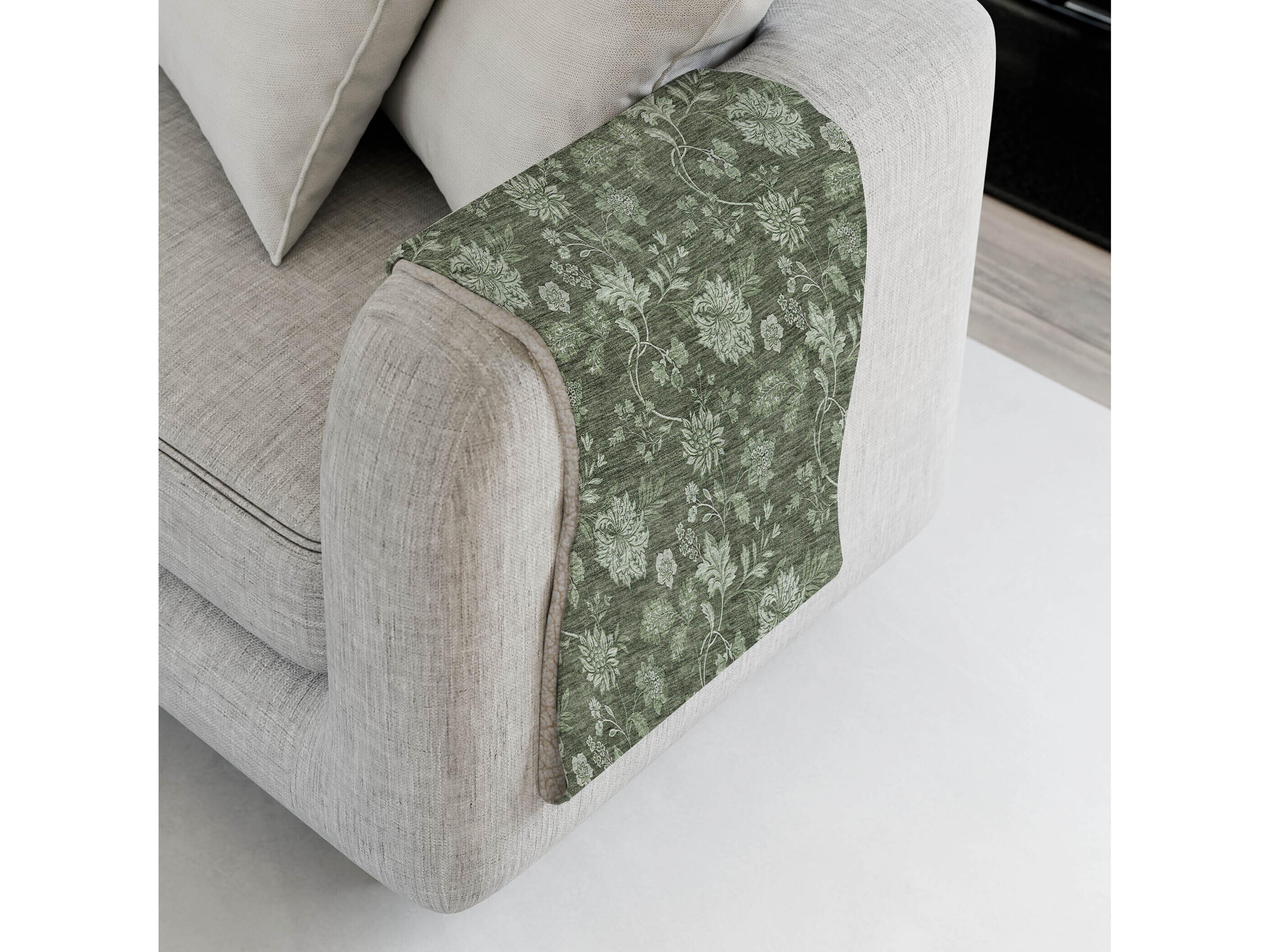 Dalyn Sherpa Green Polyester Throw