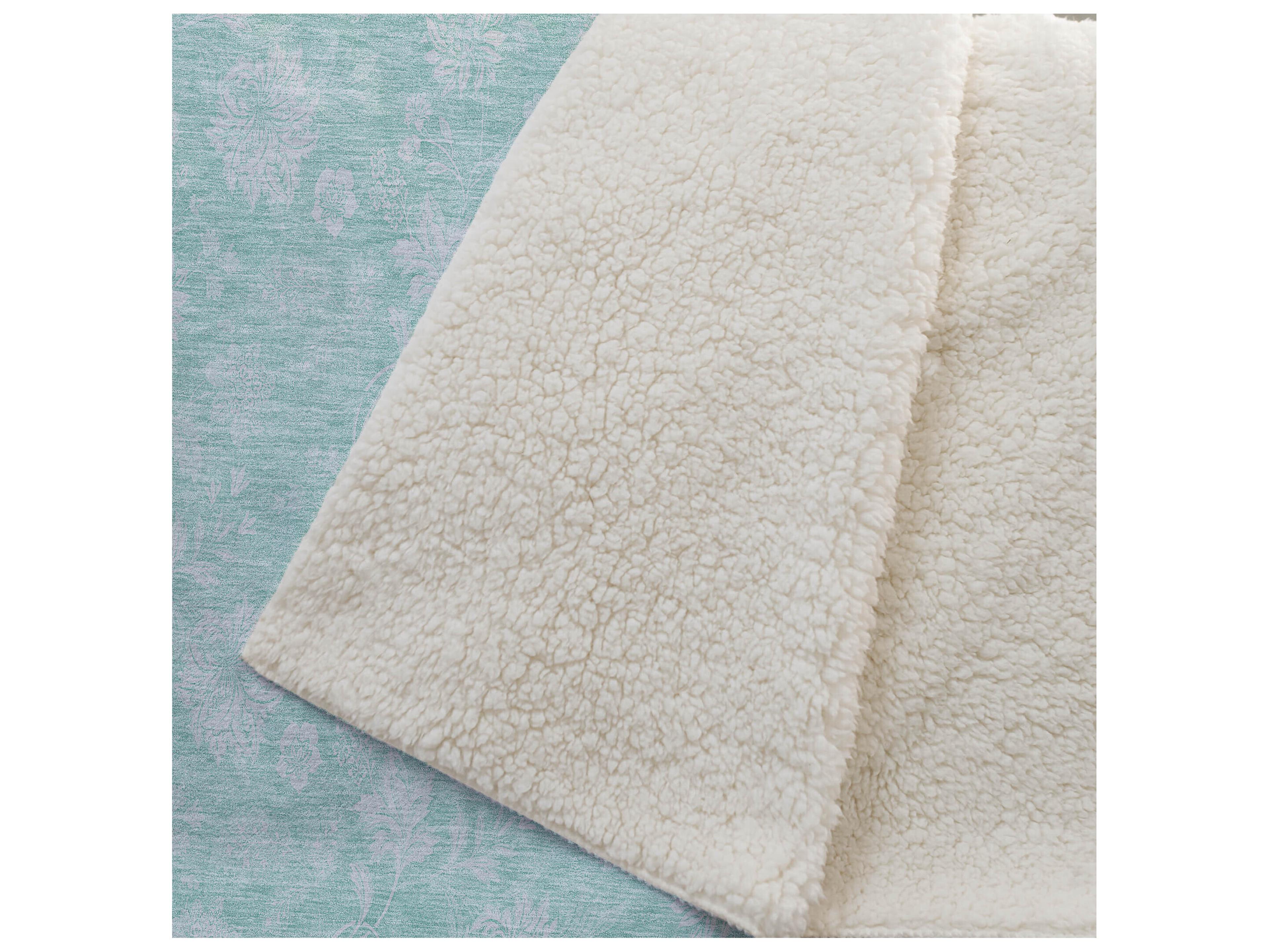 Dalyn Sherpa Teal Polyester Throw