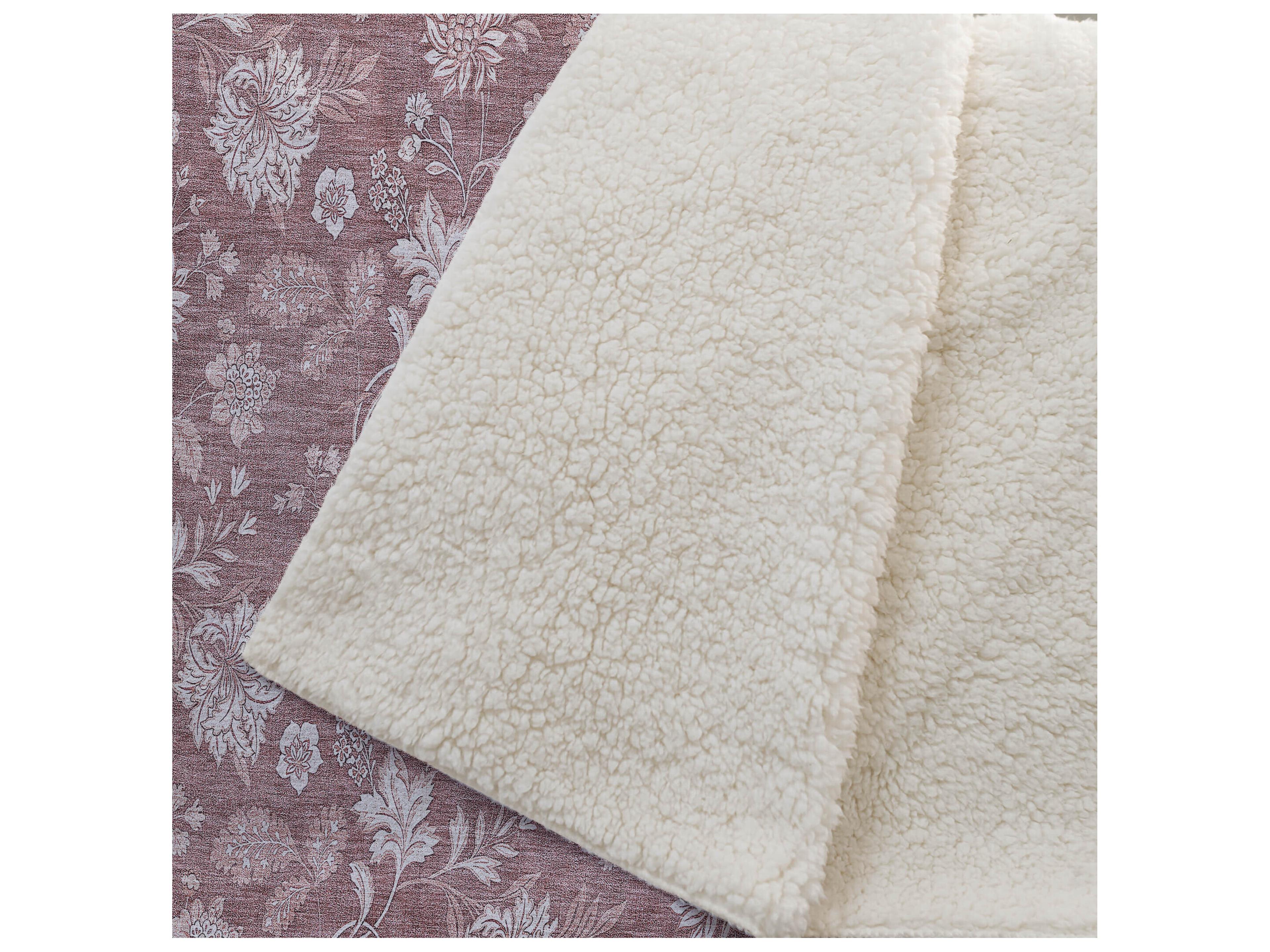 Dalyn Sherpa Pink Polyester Throw