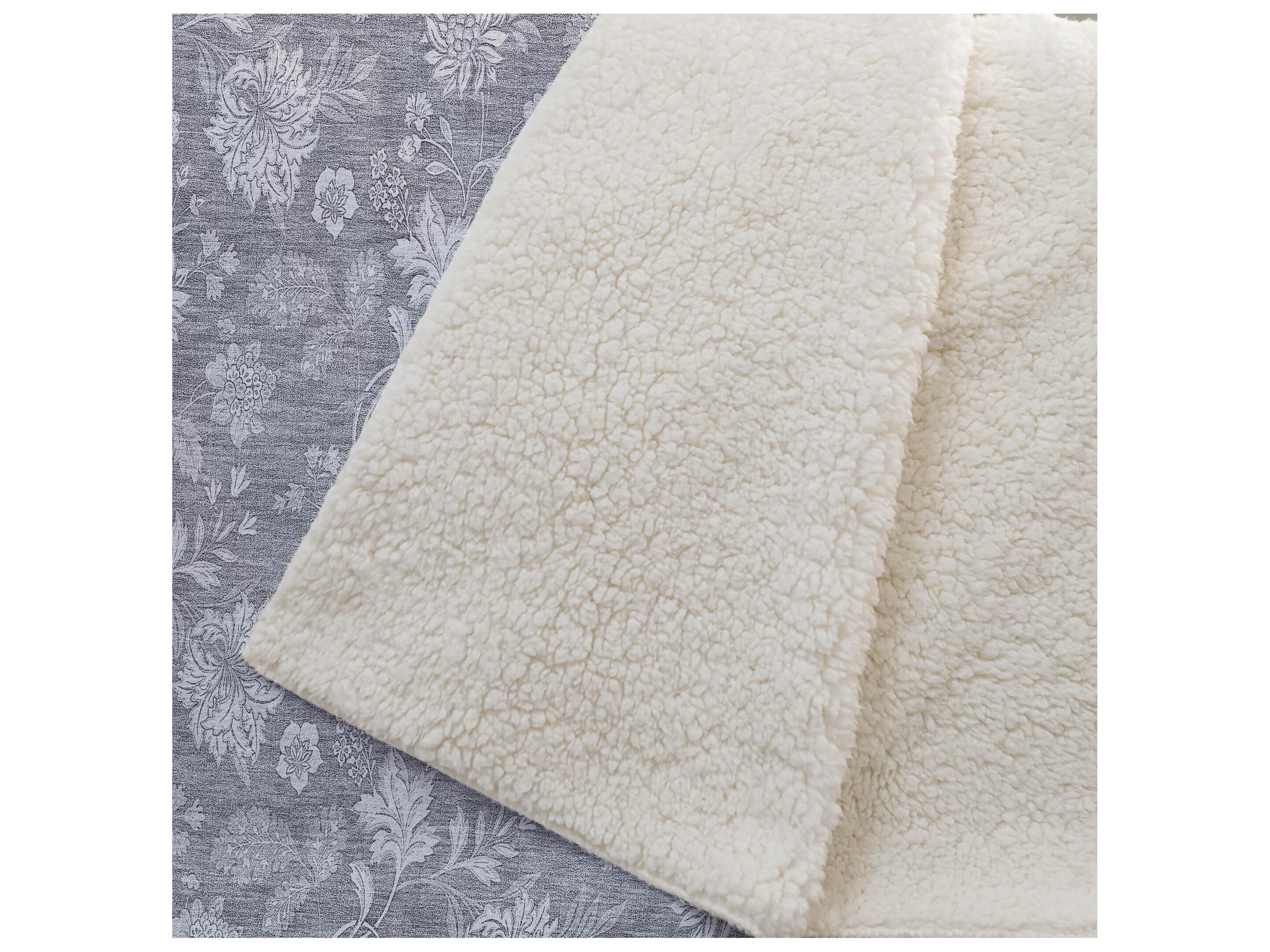 Dalyn Sherpa Gray Polyester Throw