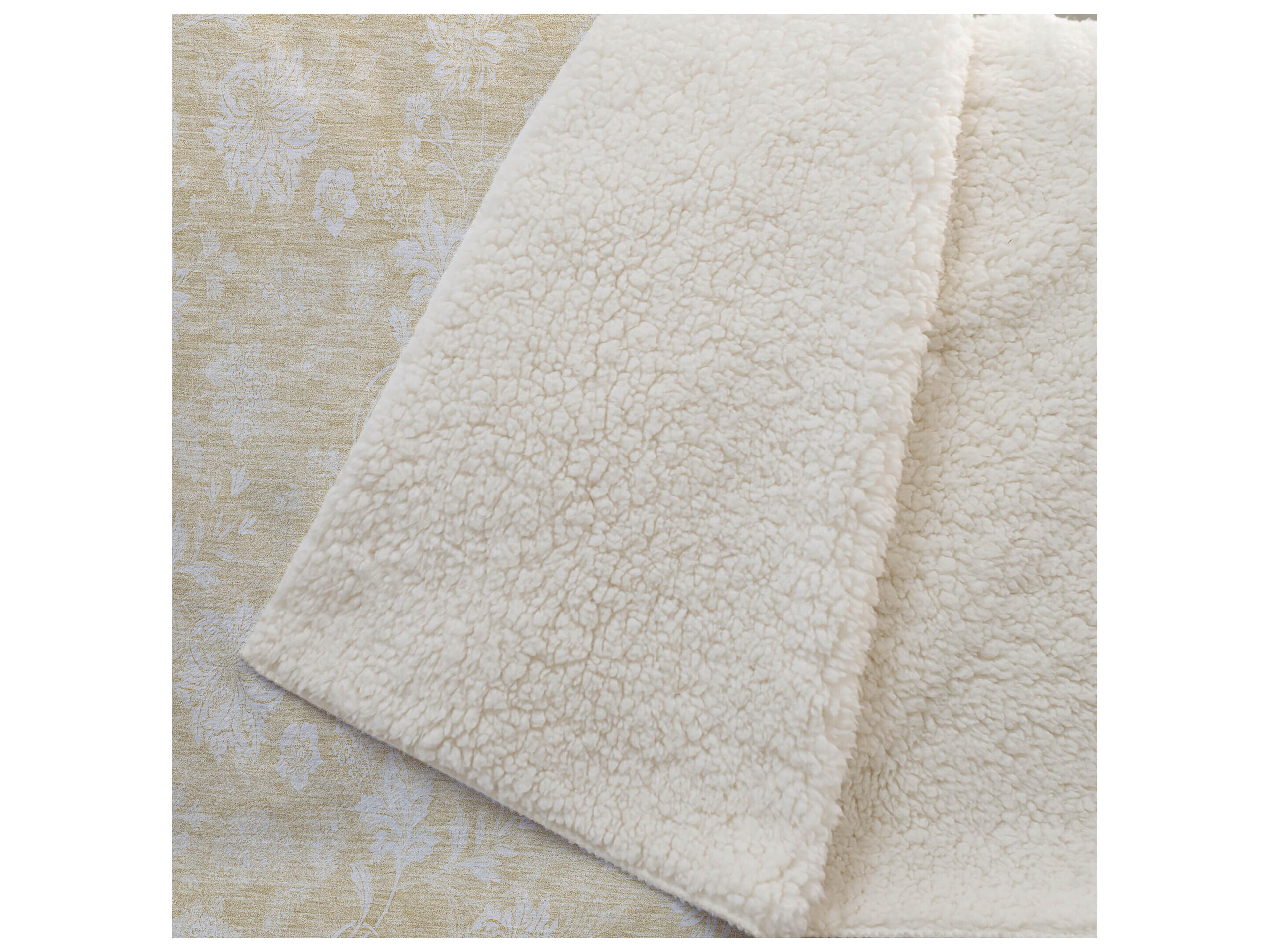 Dalyn Sherpa Gold Polyester Throw