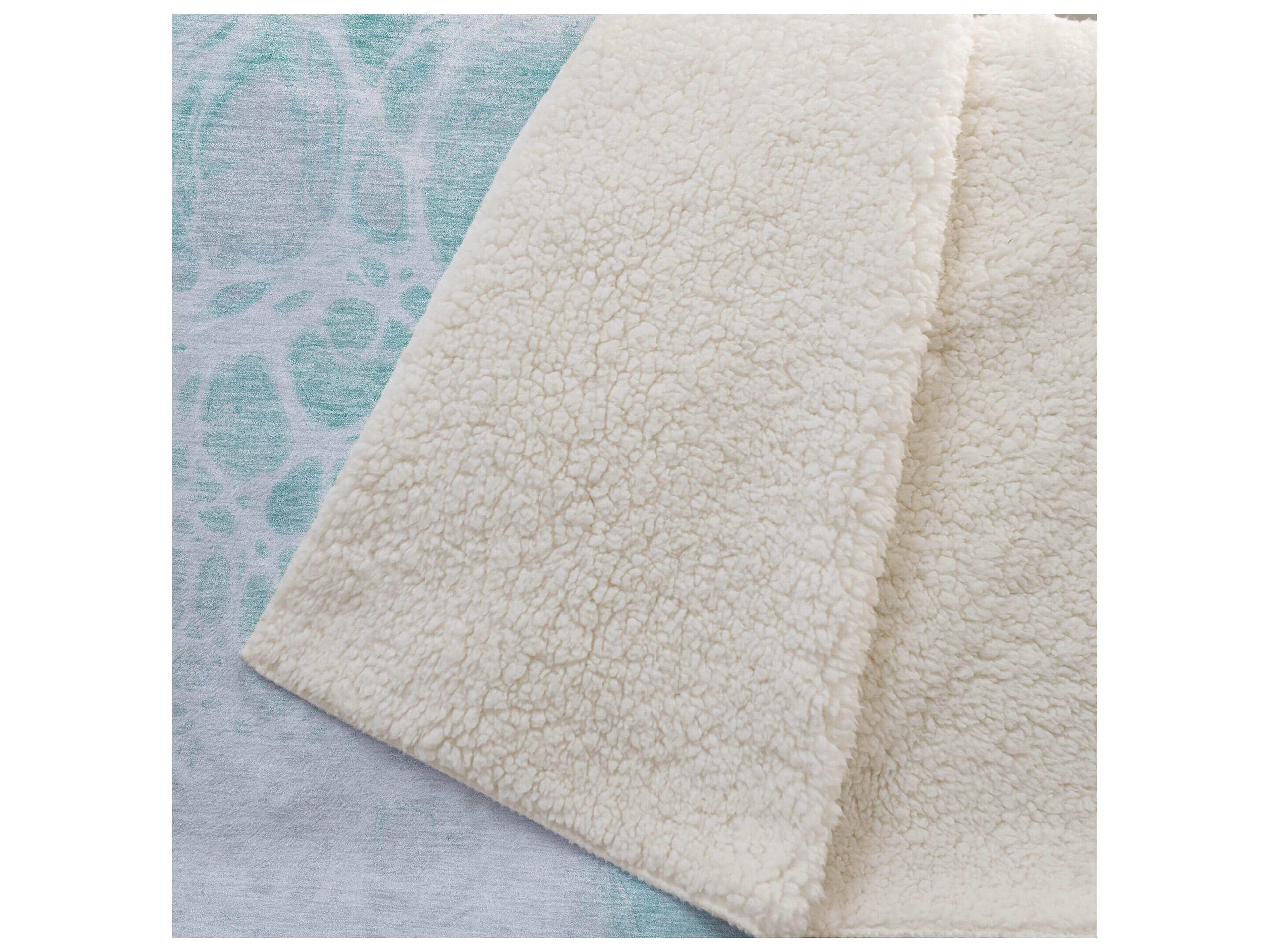 Dalyn Sherpa Teal Polyester Throw