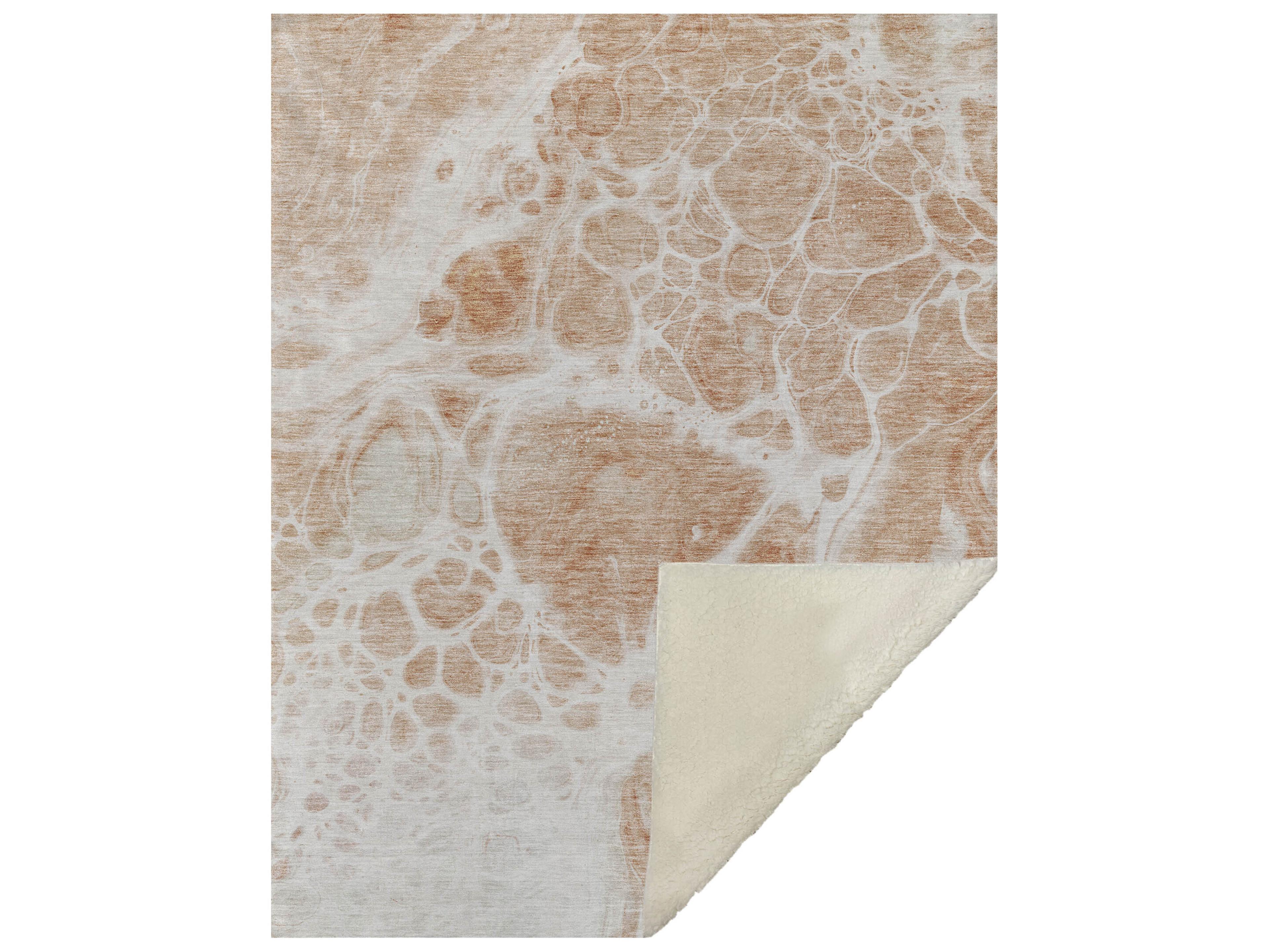 Sherpa Orange Polyester Throw