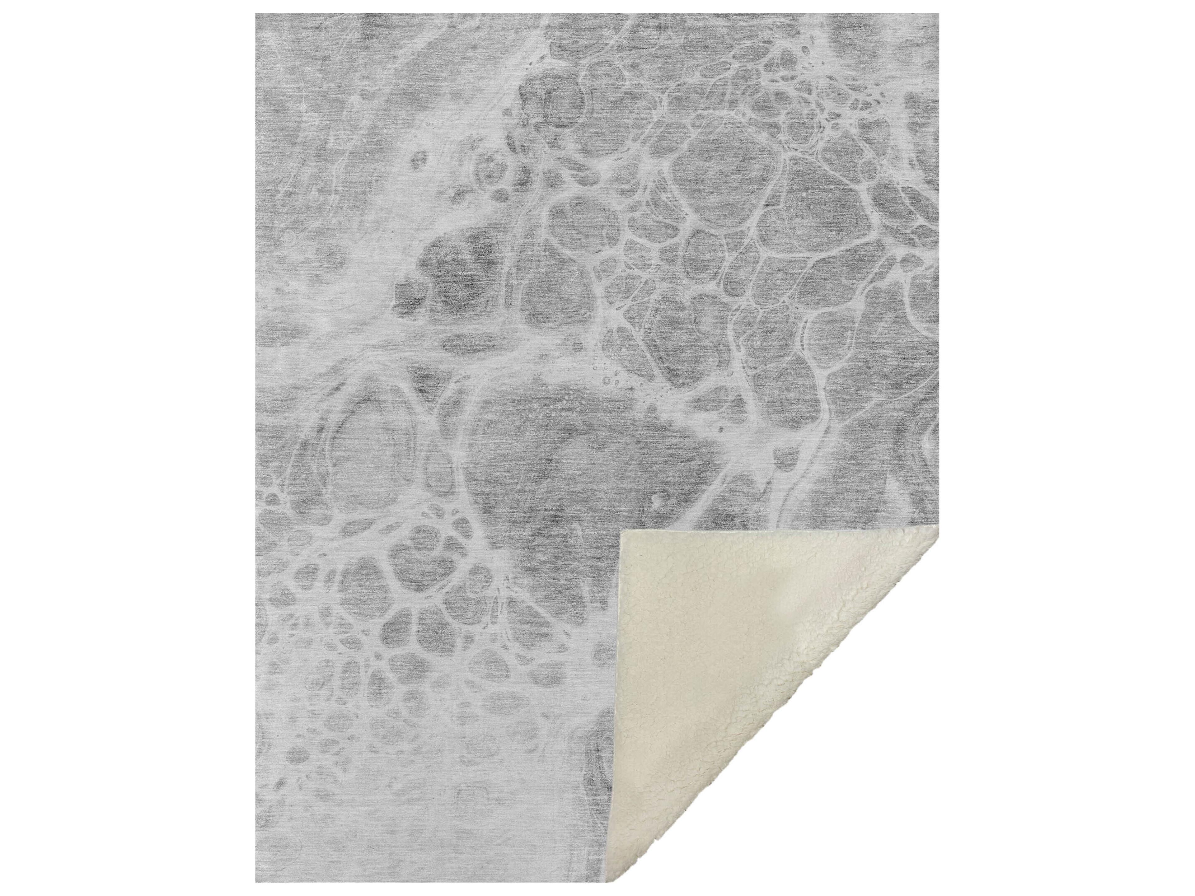 Dalyn Sherpa Gray Polyester Throw