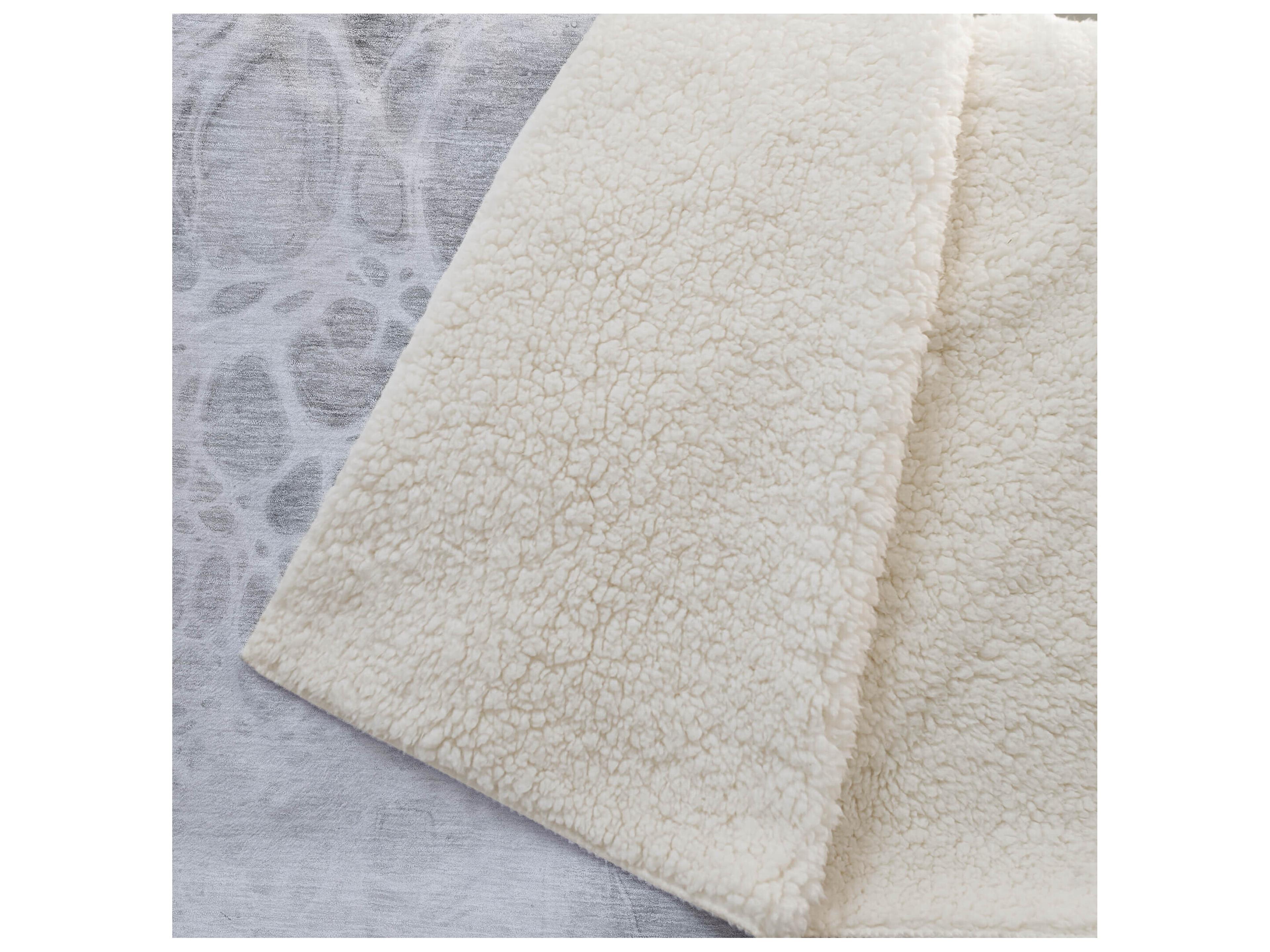 Dalyn Sherpa Gray Polyester Throw