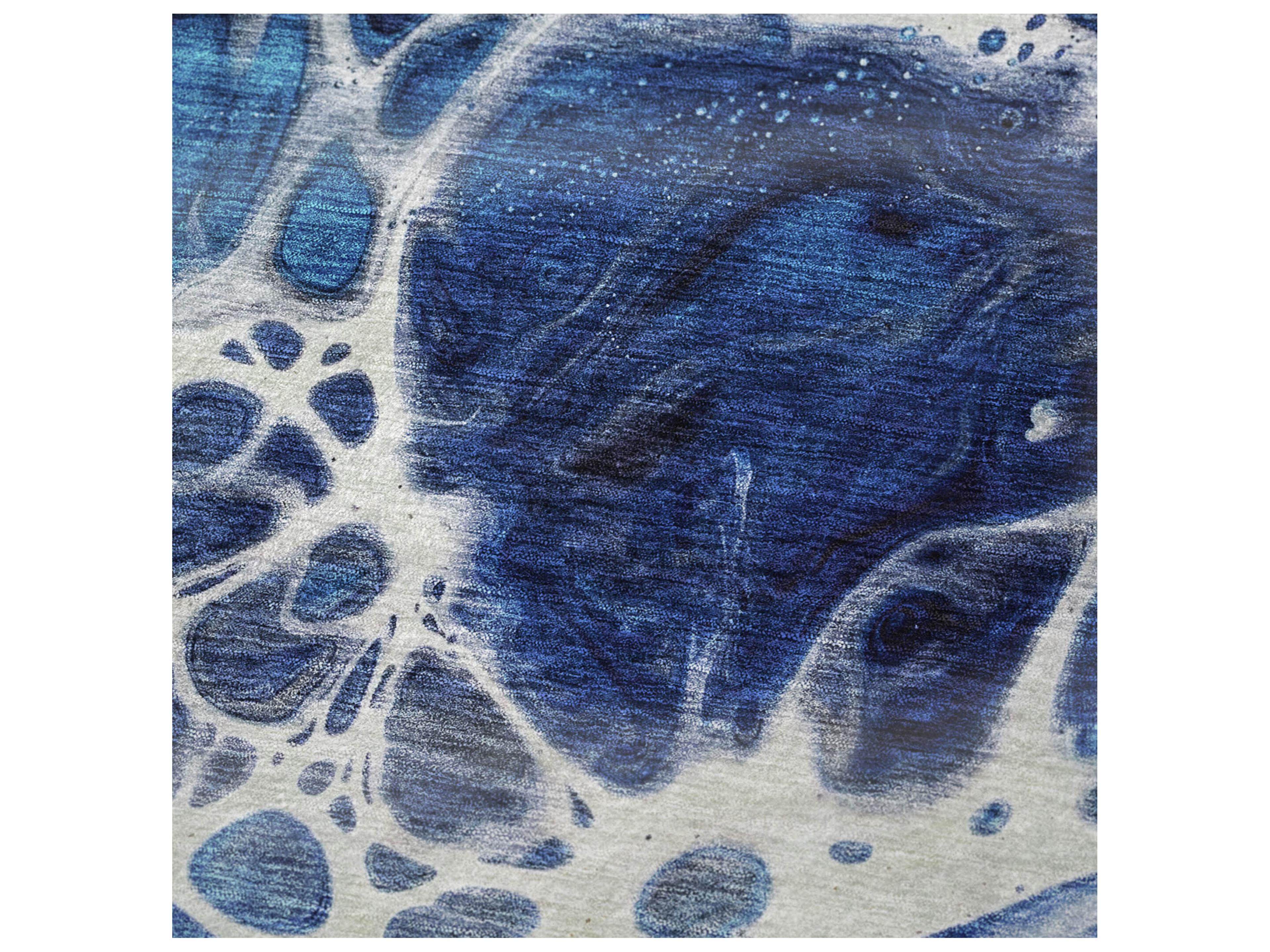 Dalyn Sherpa Blue Polyester Throw
