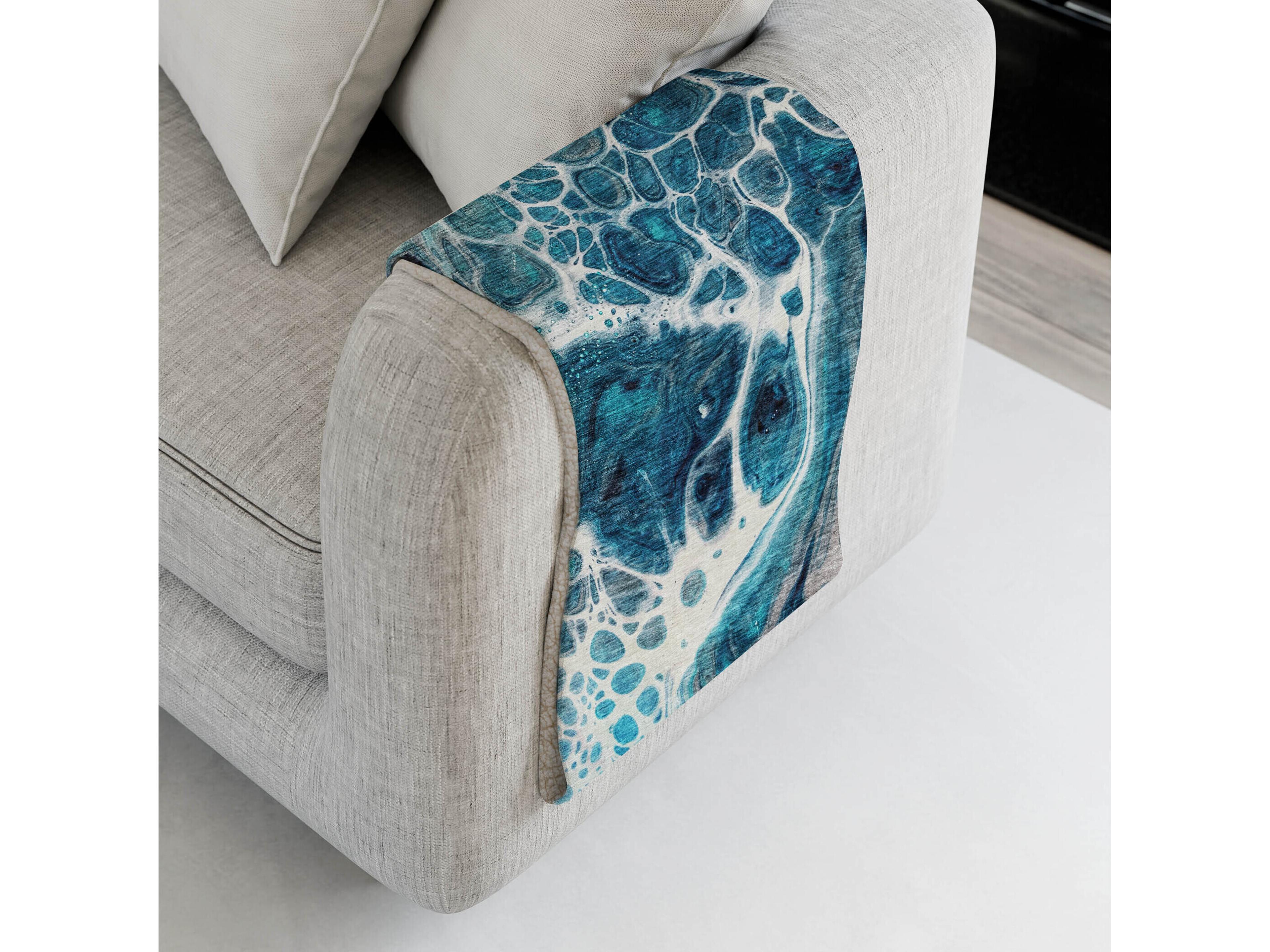 Dalyn Sherpa Teal Polyester Throw