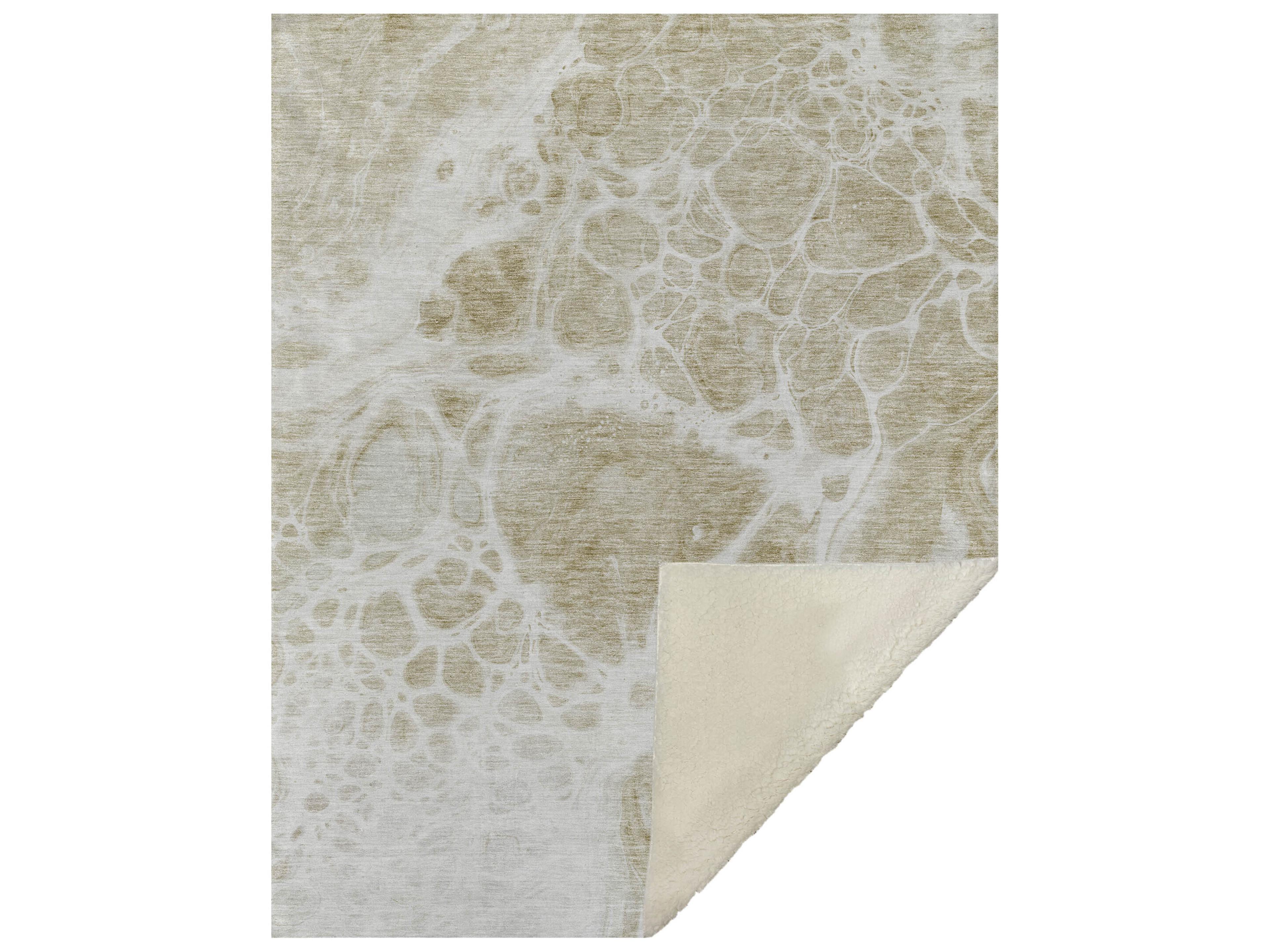 Dalyn Sherpa Brown Polyester Throw