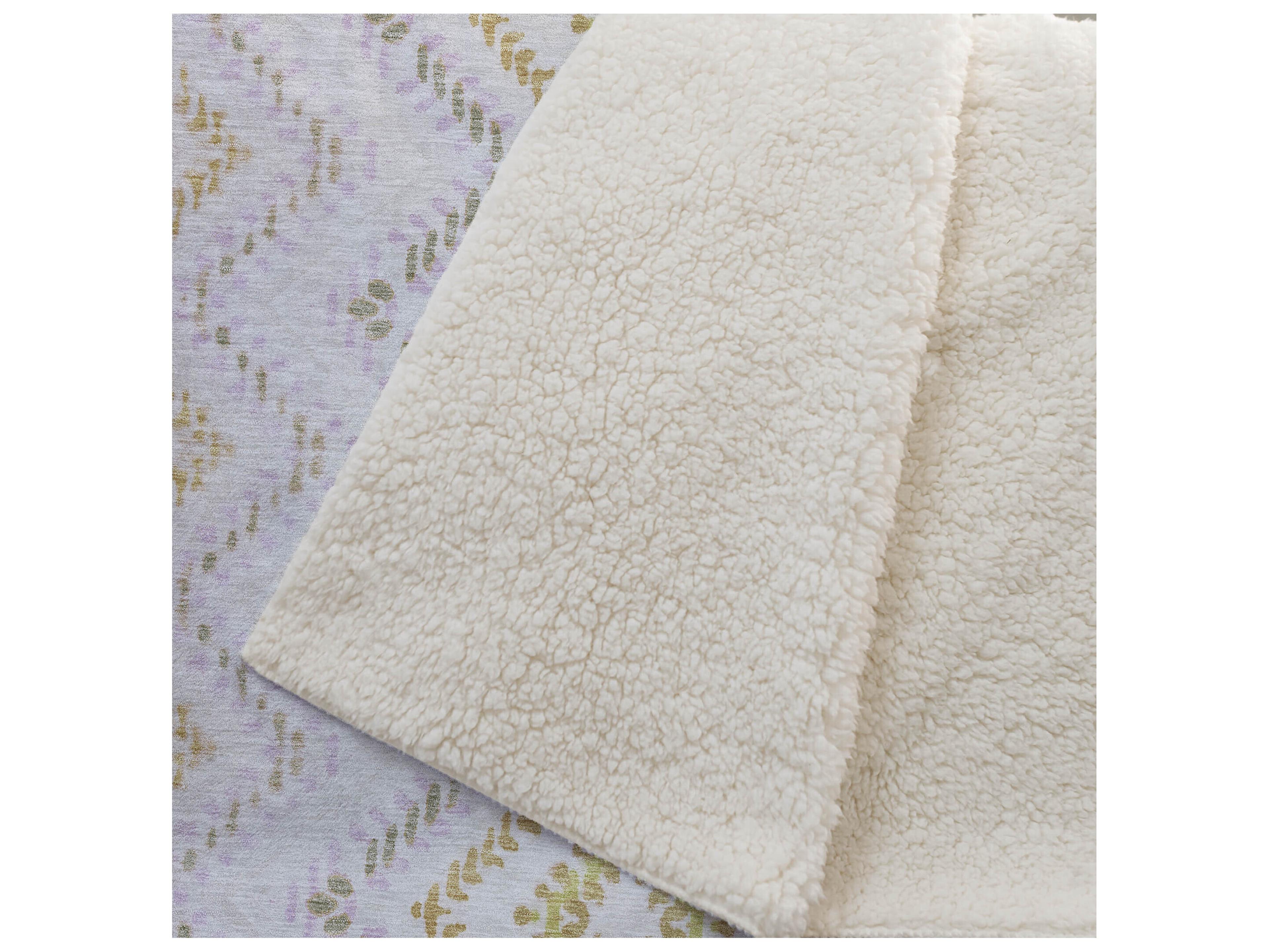 Dalyn Sherpa Ivory Polyester Throw