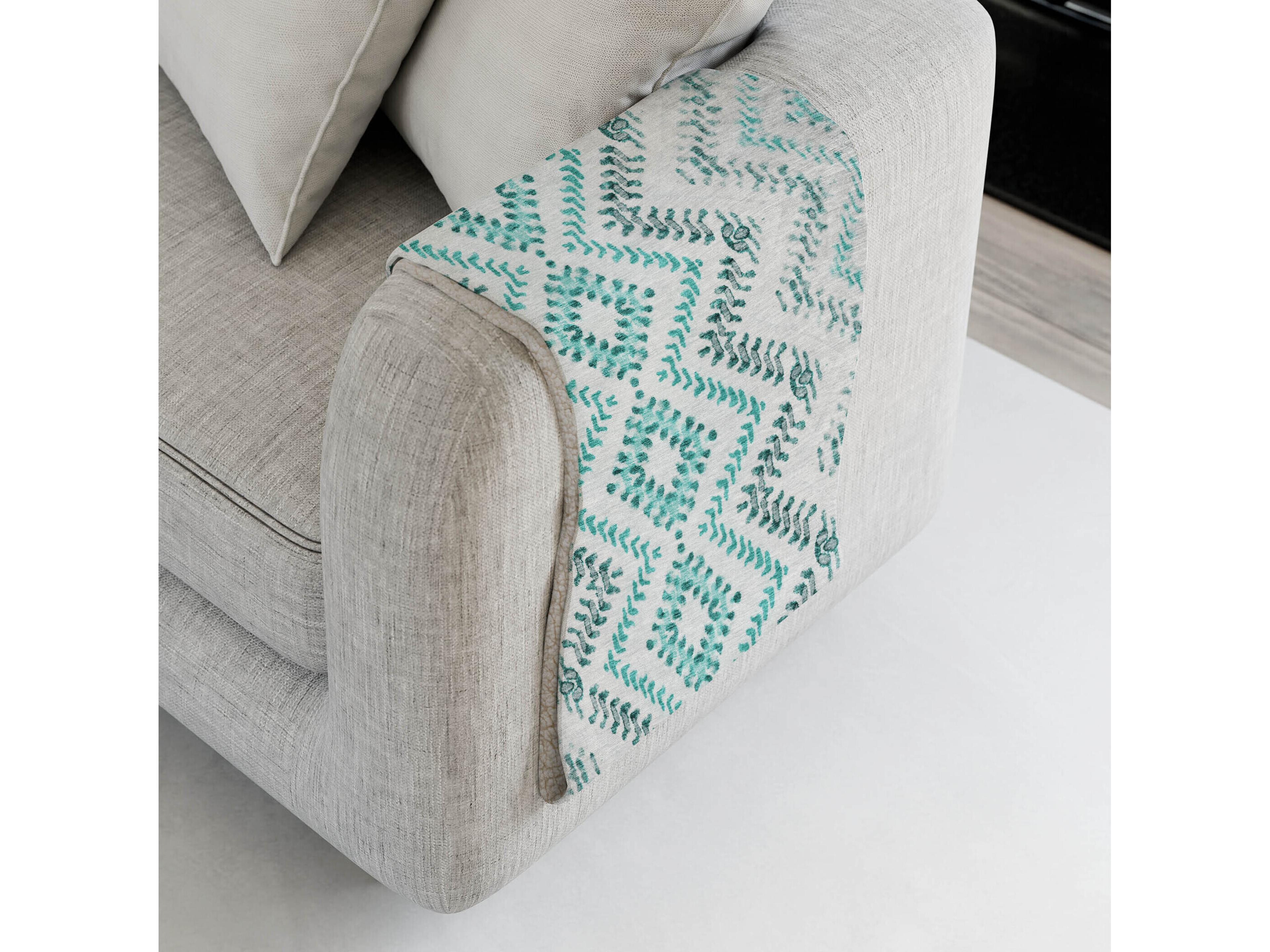Dalyn Sherpa Teal Polyester Throw