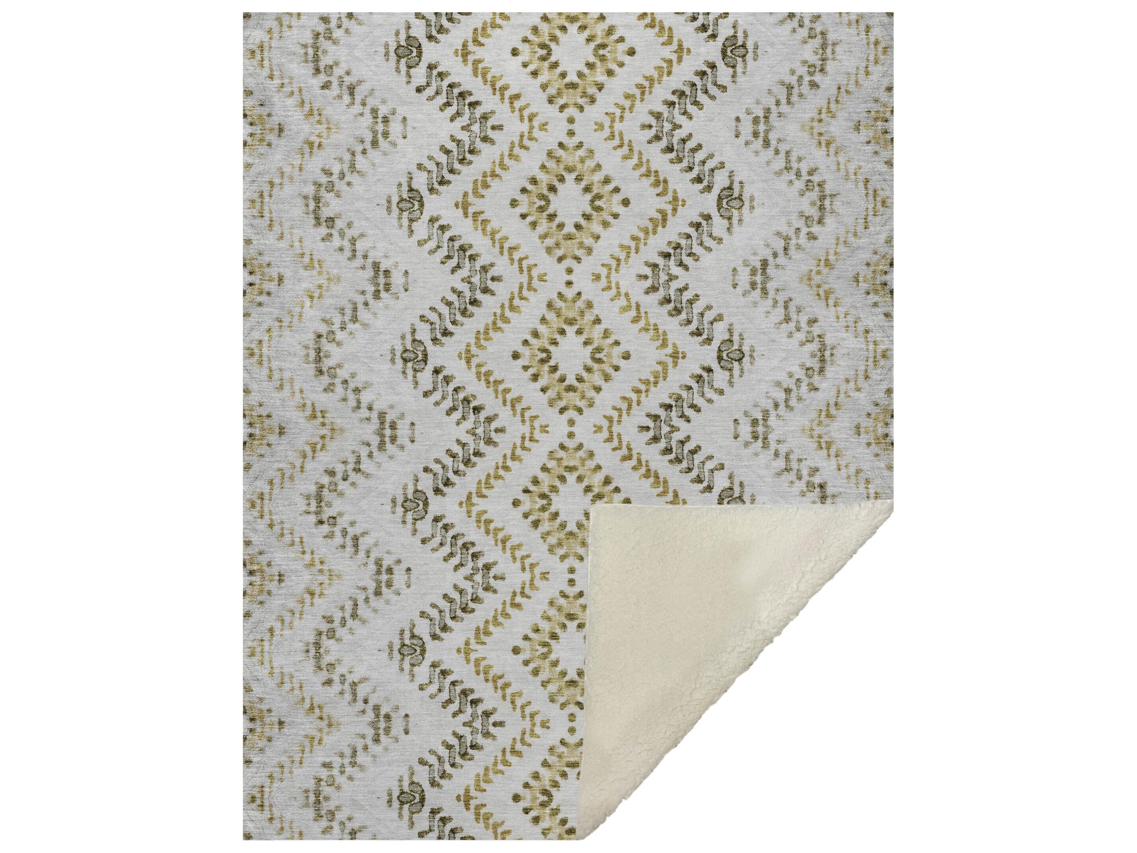 Dalyn Sherpa Brown Polyester Throw