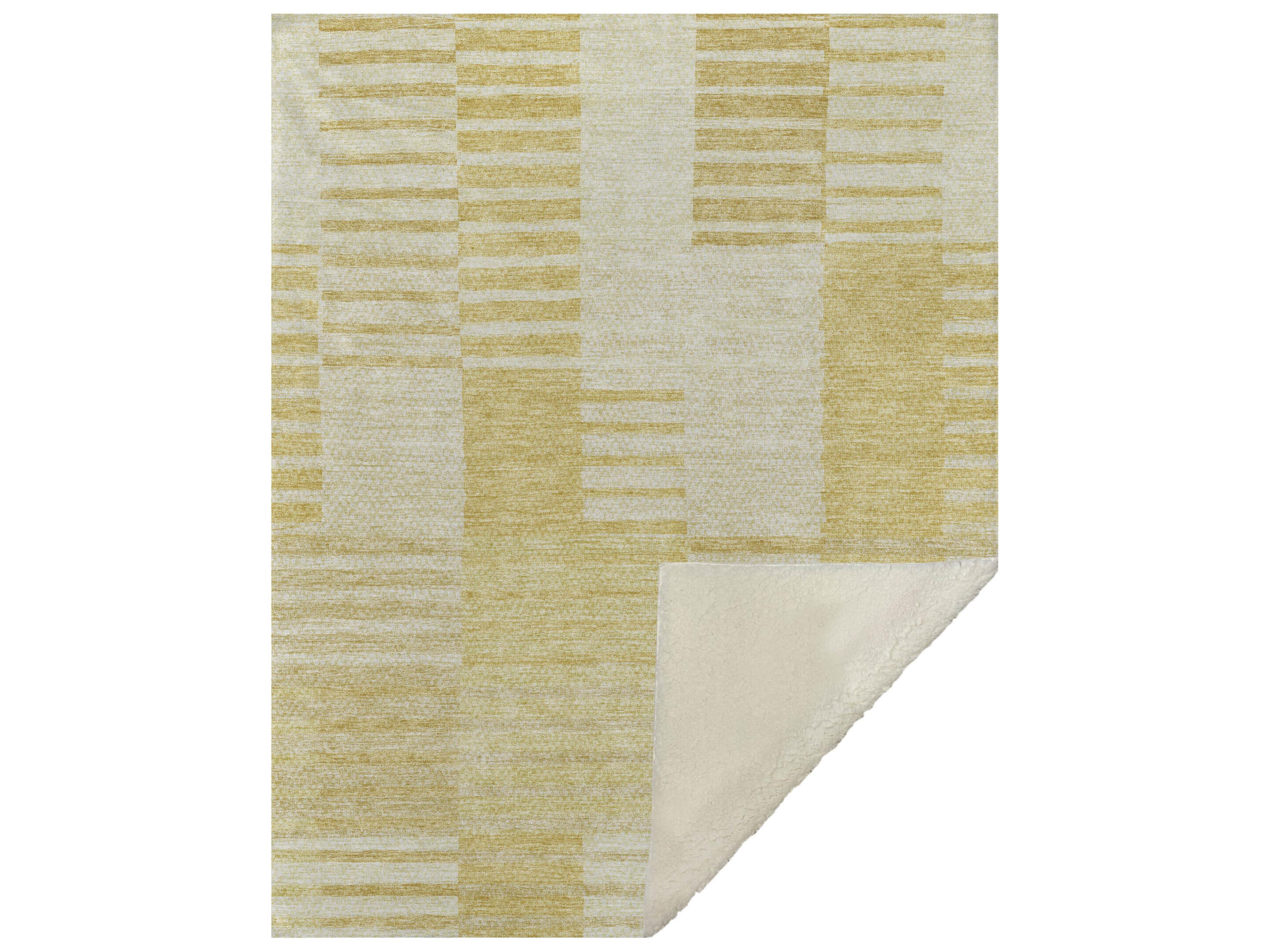 Sherpa Gold Polyester Throw