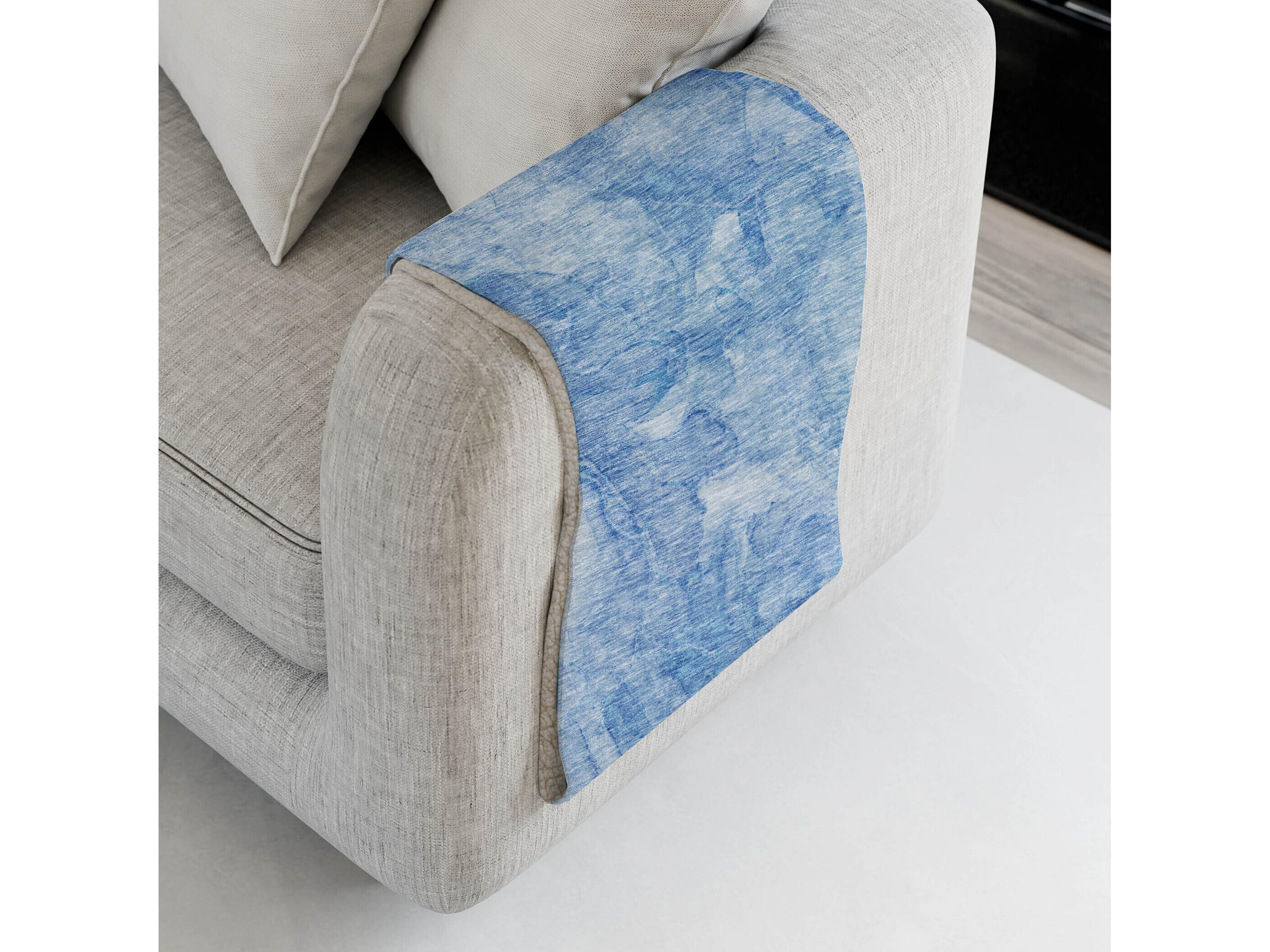 Dalyn Sherpa Blue Polyester Throw