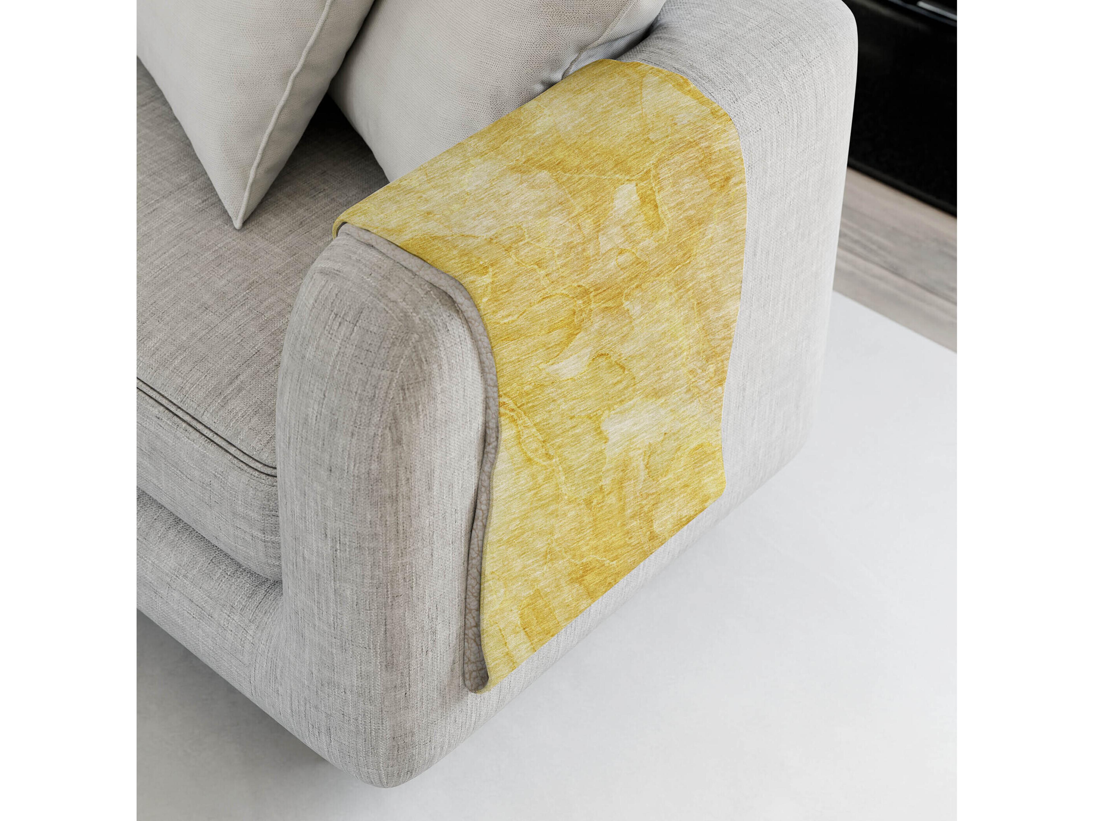 Dalyn Sherpa Gold Polyester Throw