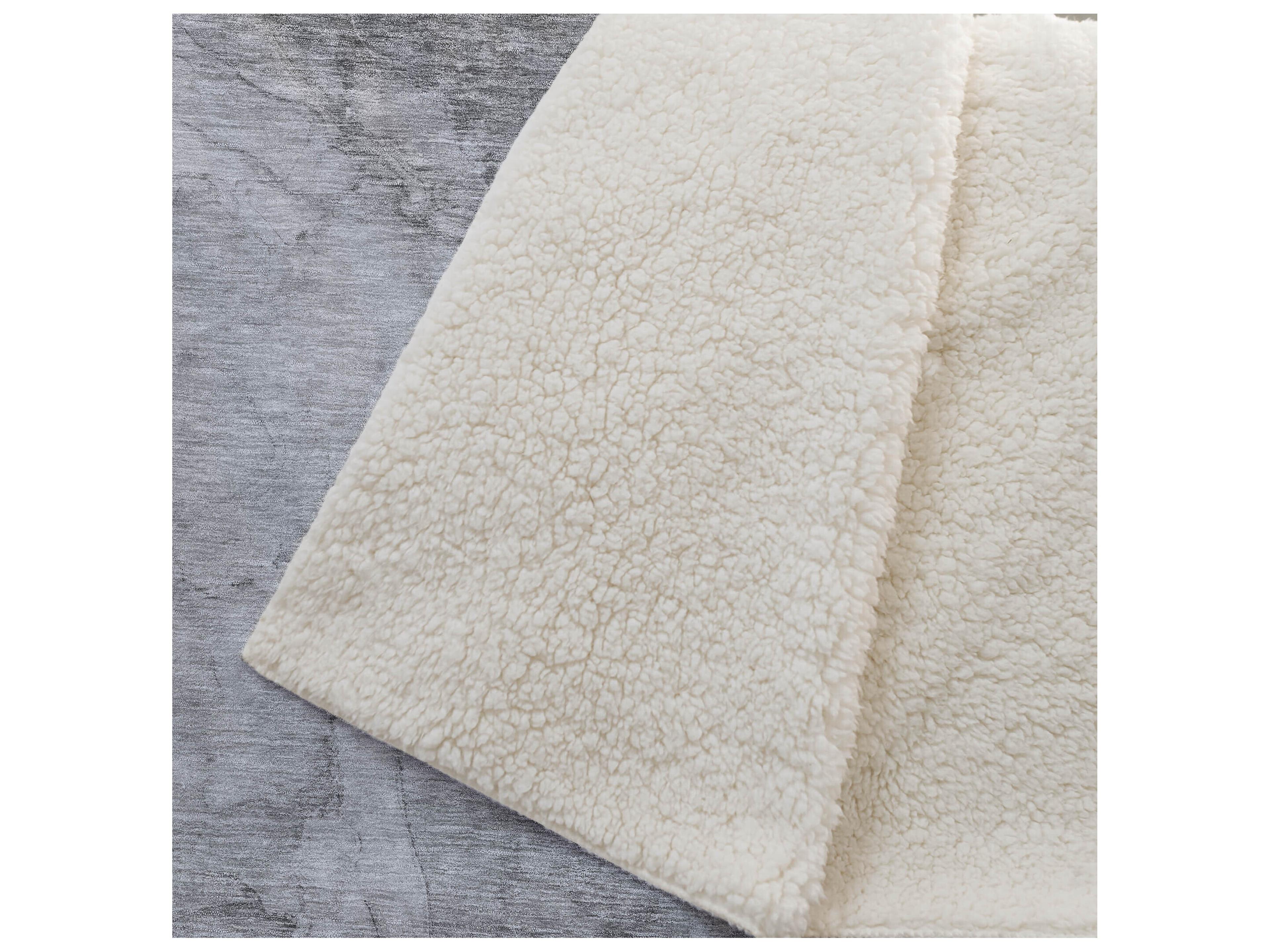 Dalyn Sherpa Gray Polyester Throw