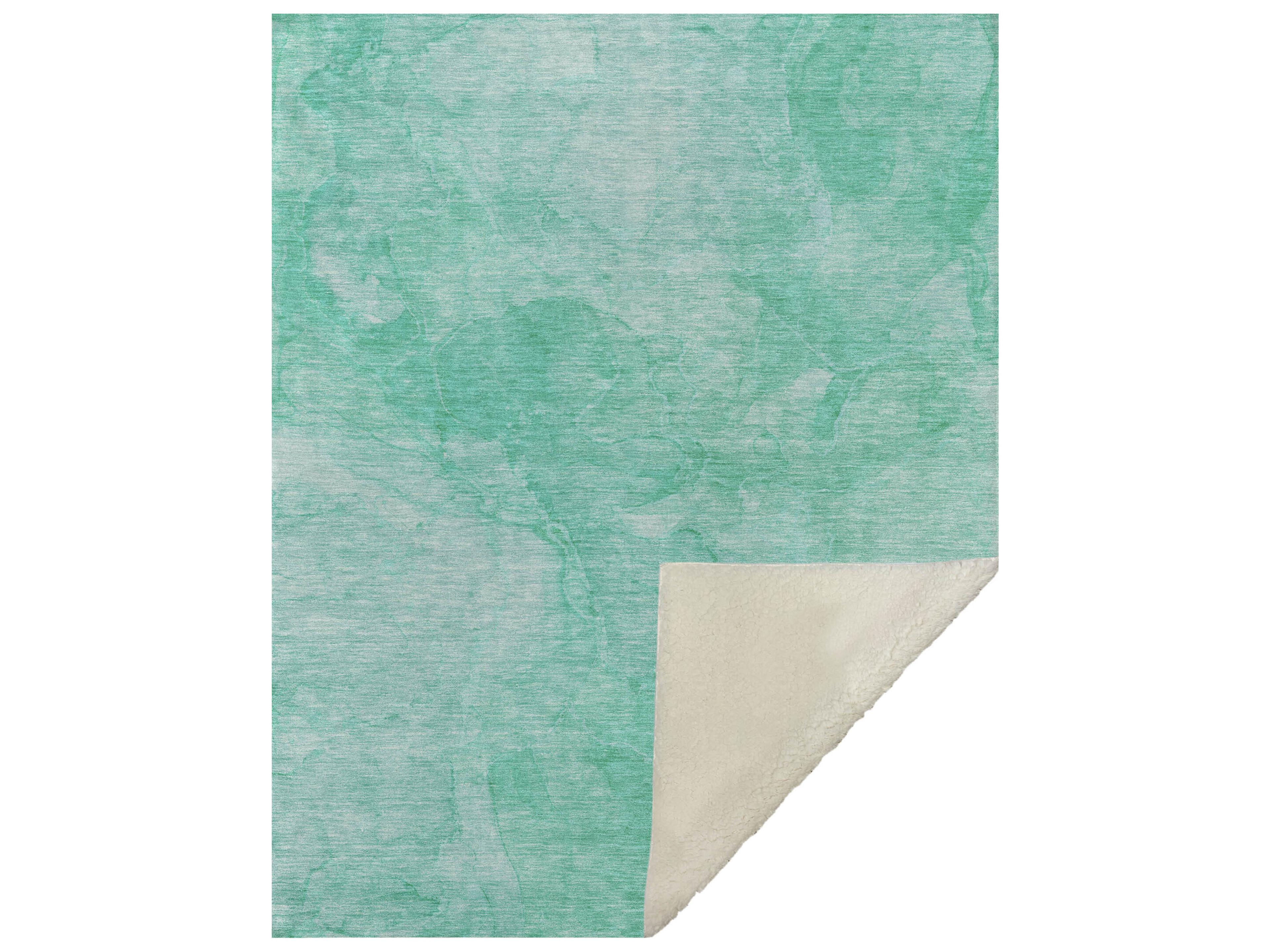 Dalyn Sherpa Teal Polyester Throw