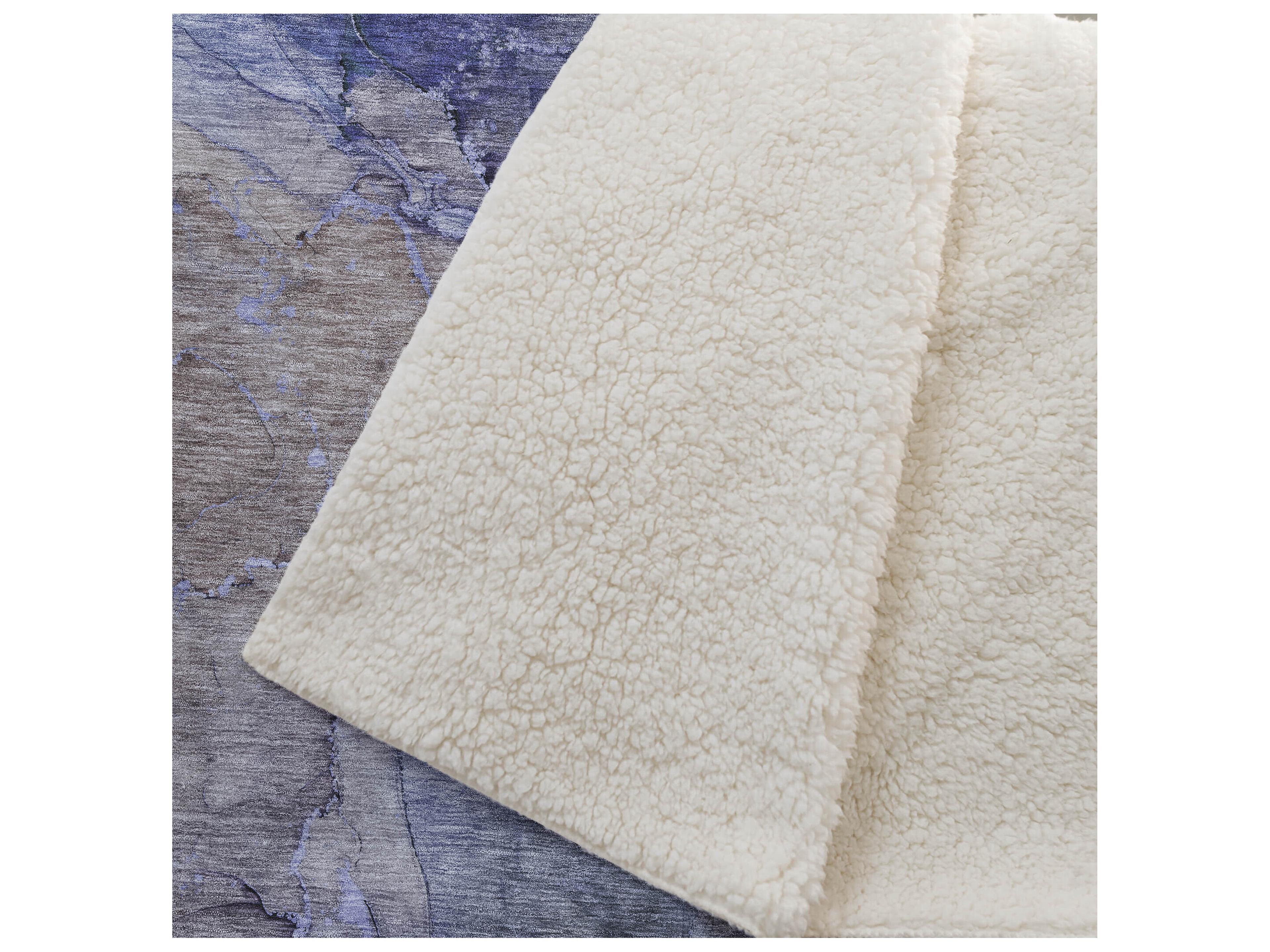 Dalyn Sherpa Blue Polyester Throw