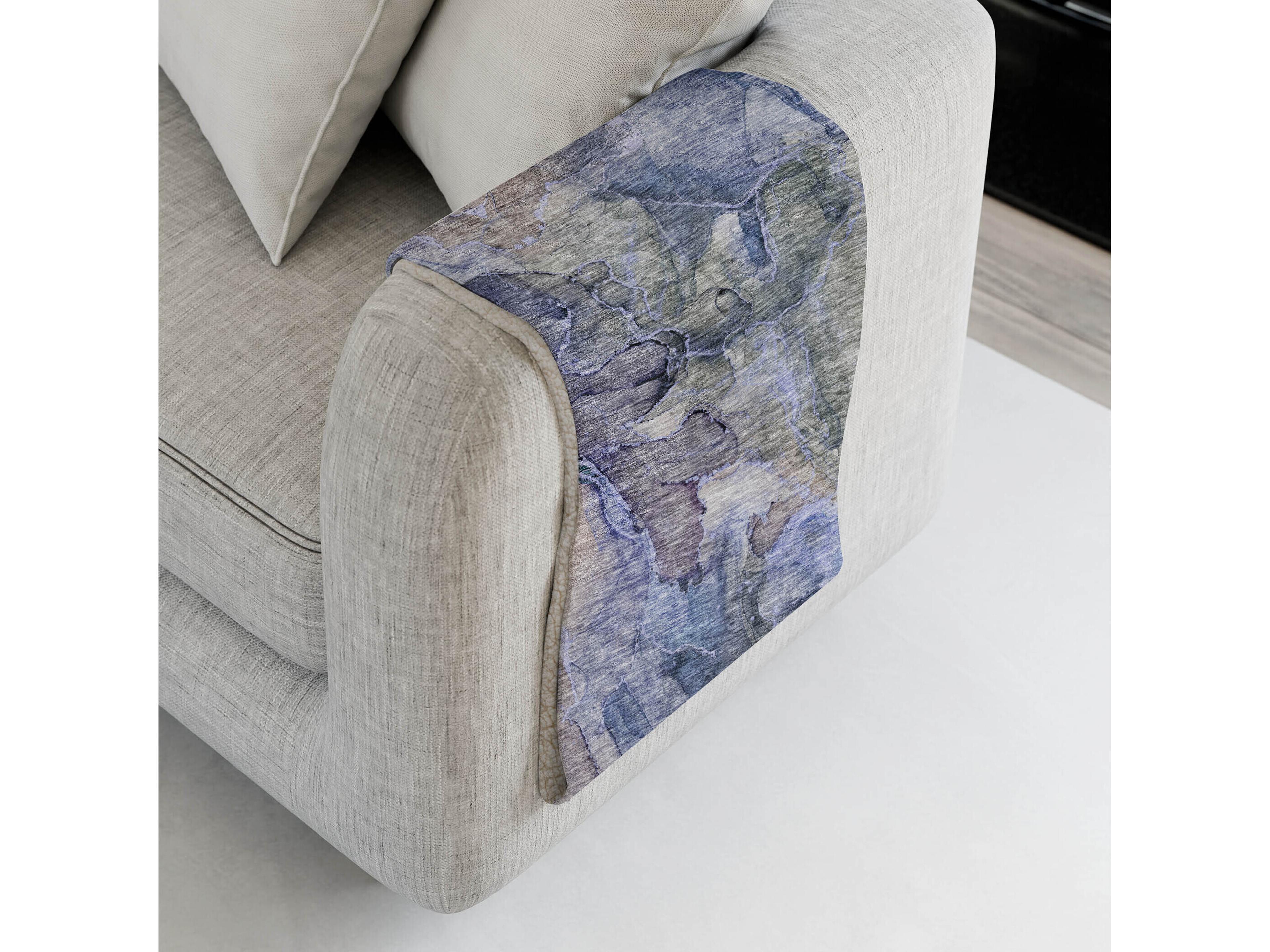 Dalyn Sherpa Blue Polyester Throw