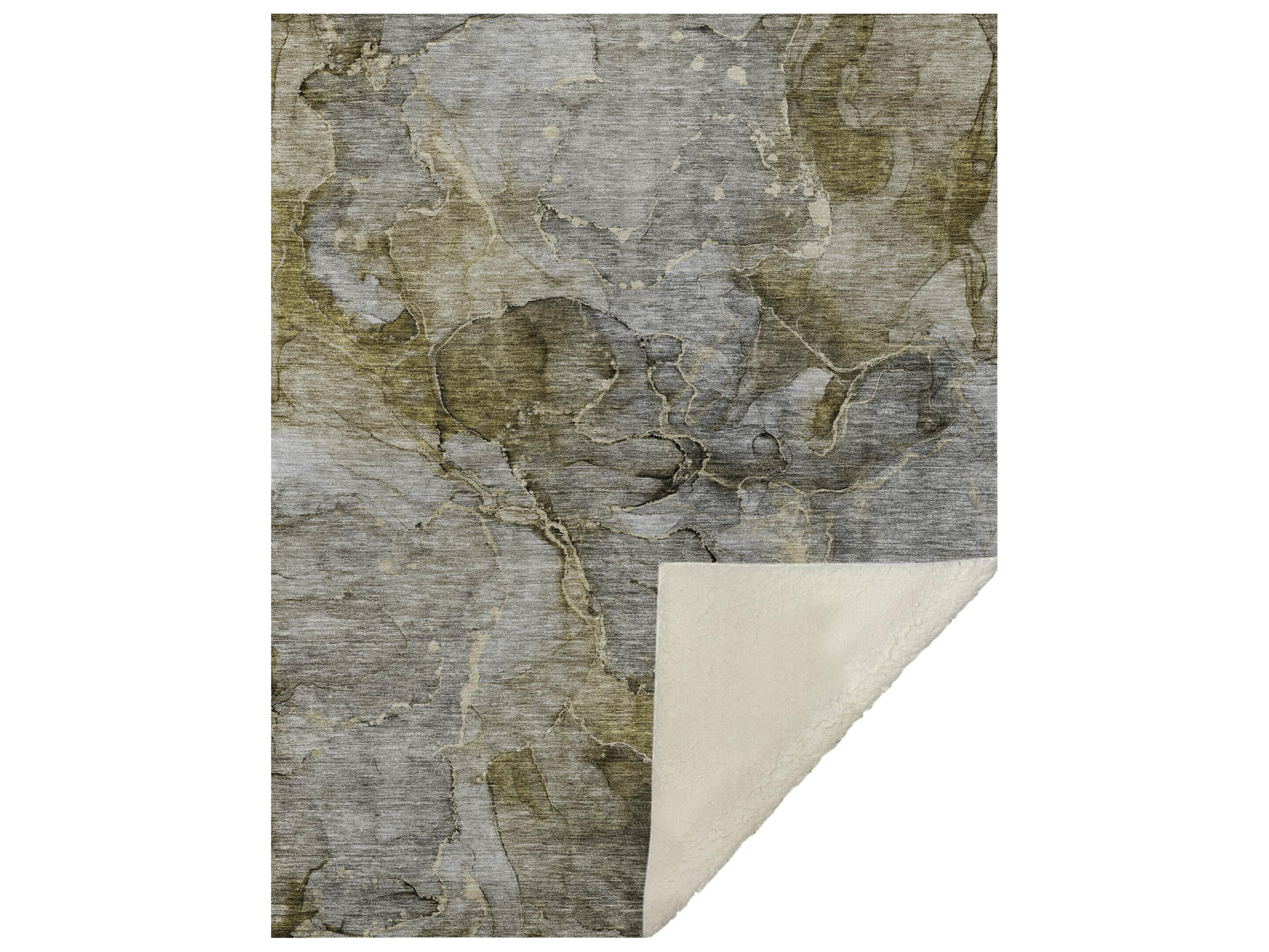 Dalyn Sherpa Brown Polyester Throw