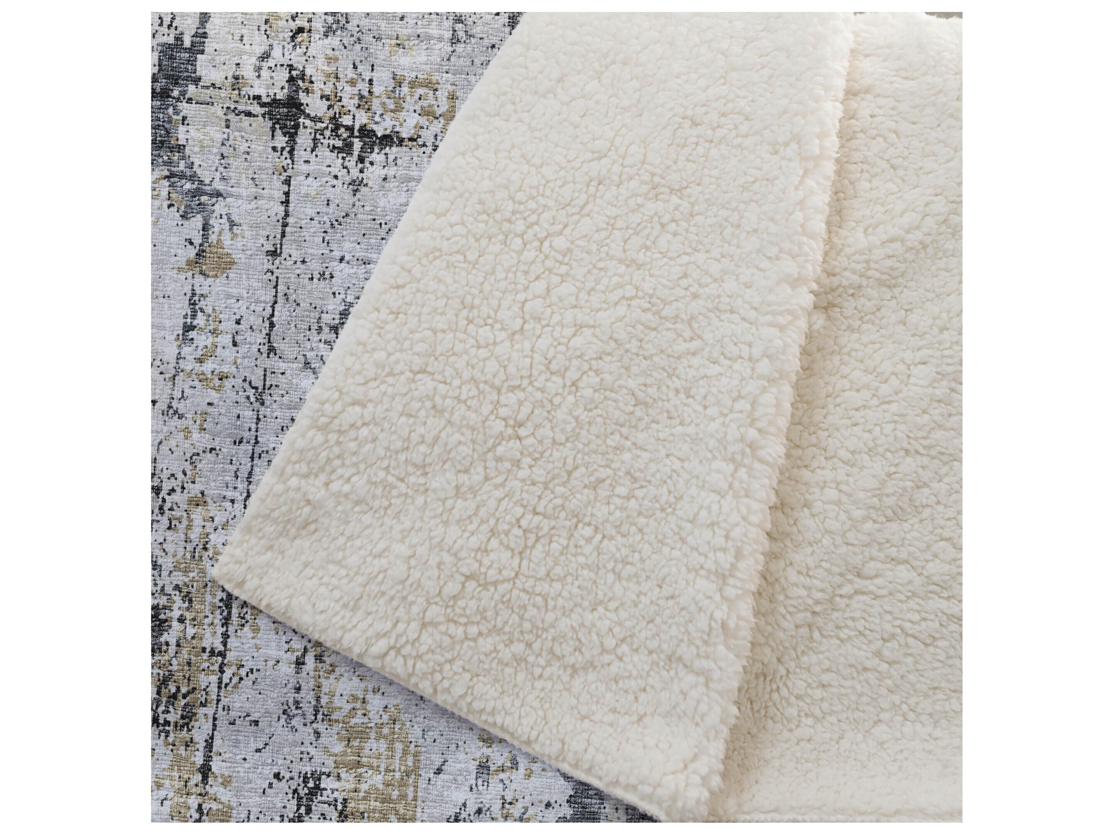 Dalyn Sherpa Black Polyester Throw