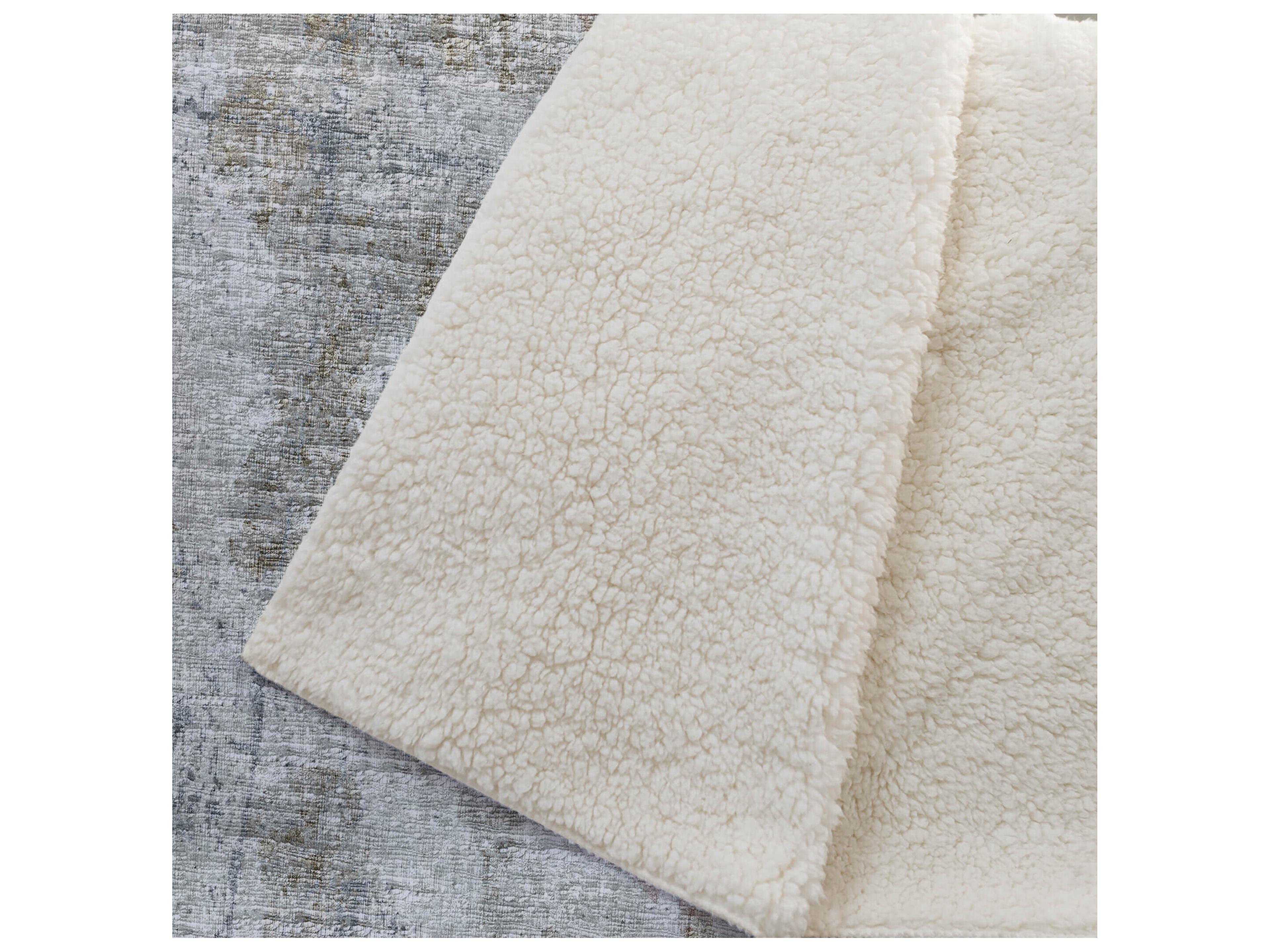 Dalyn Sherpa Blue Polyester Throw