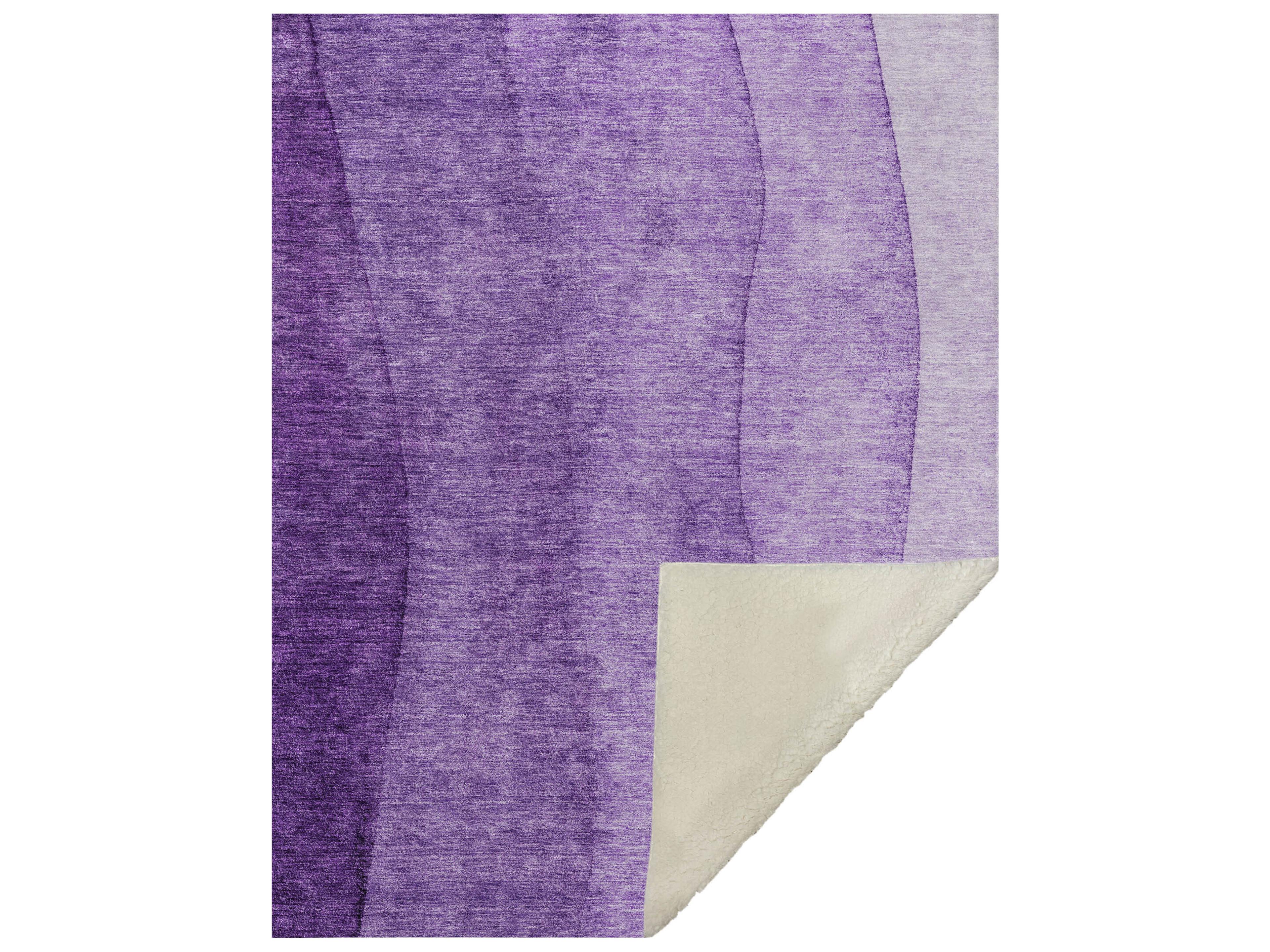 Dalyn Sherpa Purple Polyester Throw