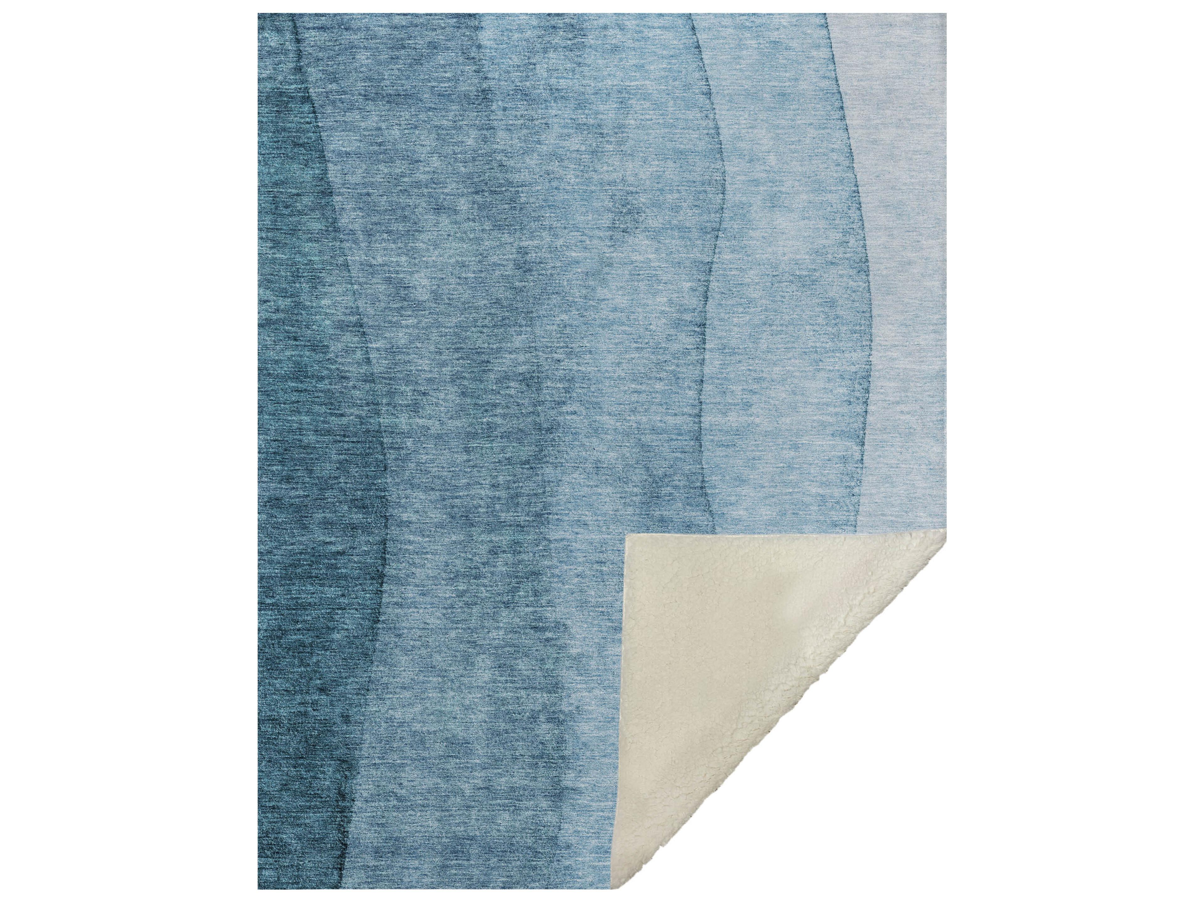 Dalyn Sherpa Teal Polyester Throw