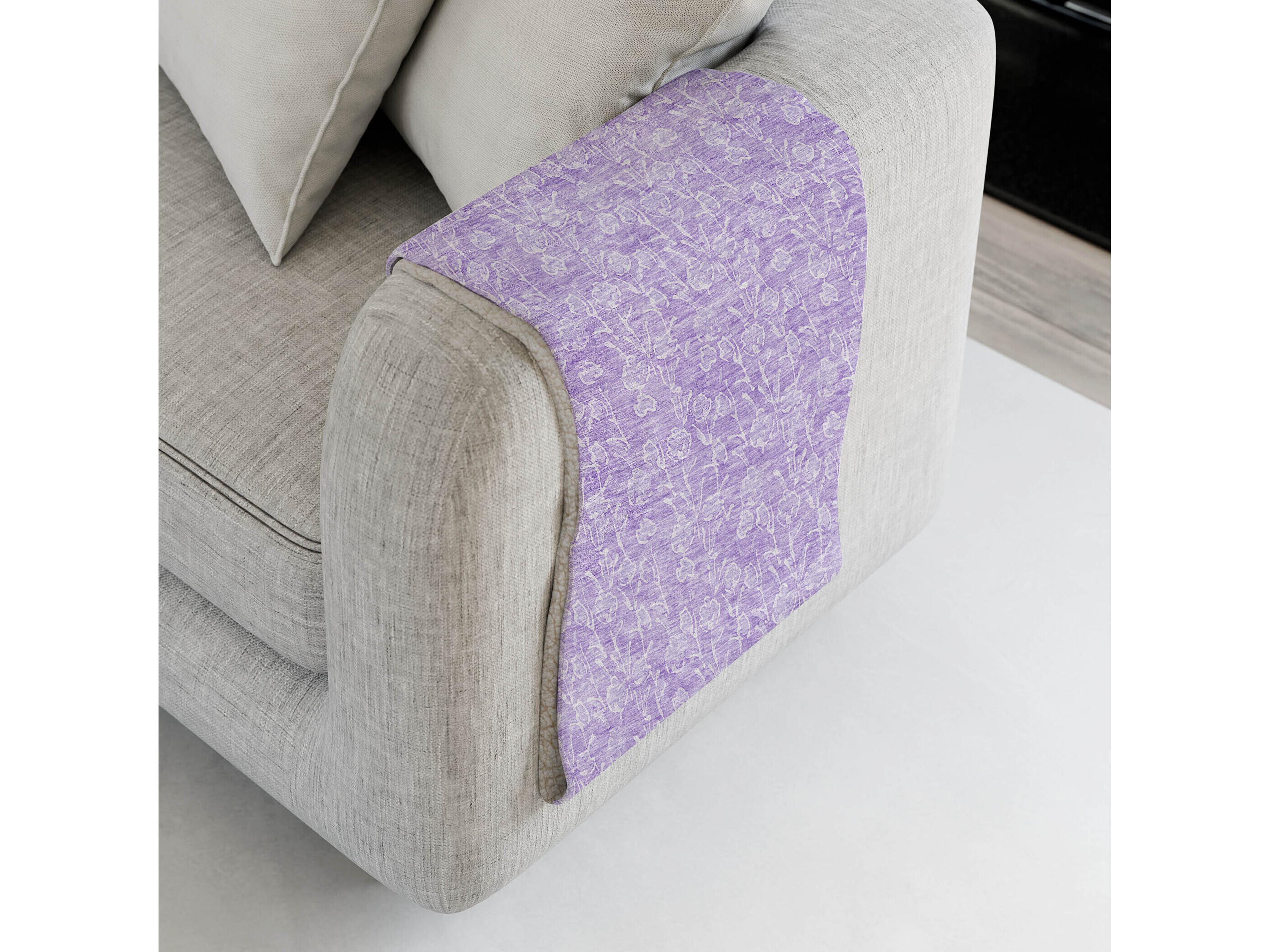 Dalyn Sherpa Purple Polyester Throw