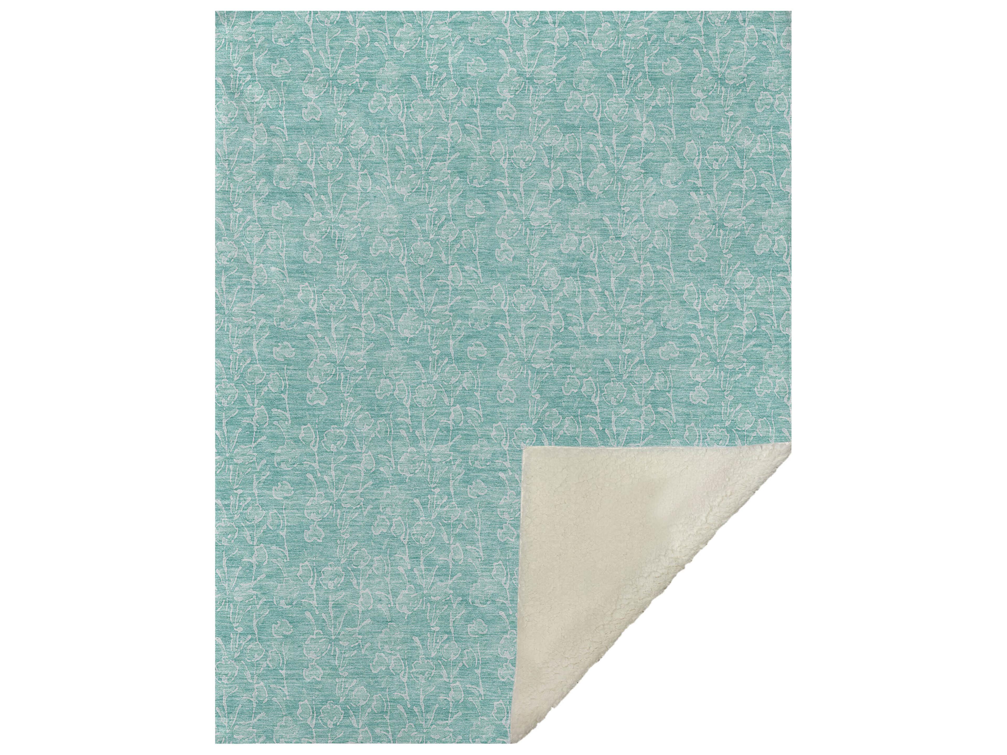 Dalyn Sherpa Teal Polyester Throw