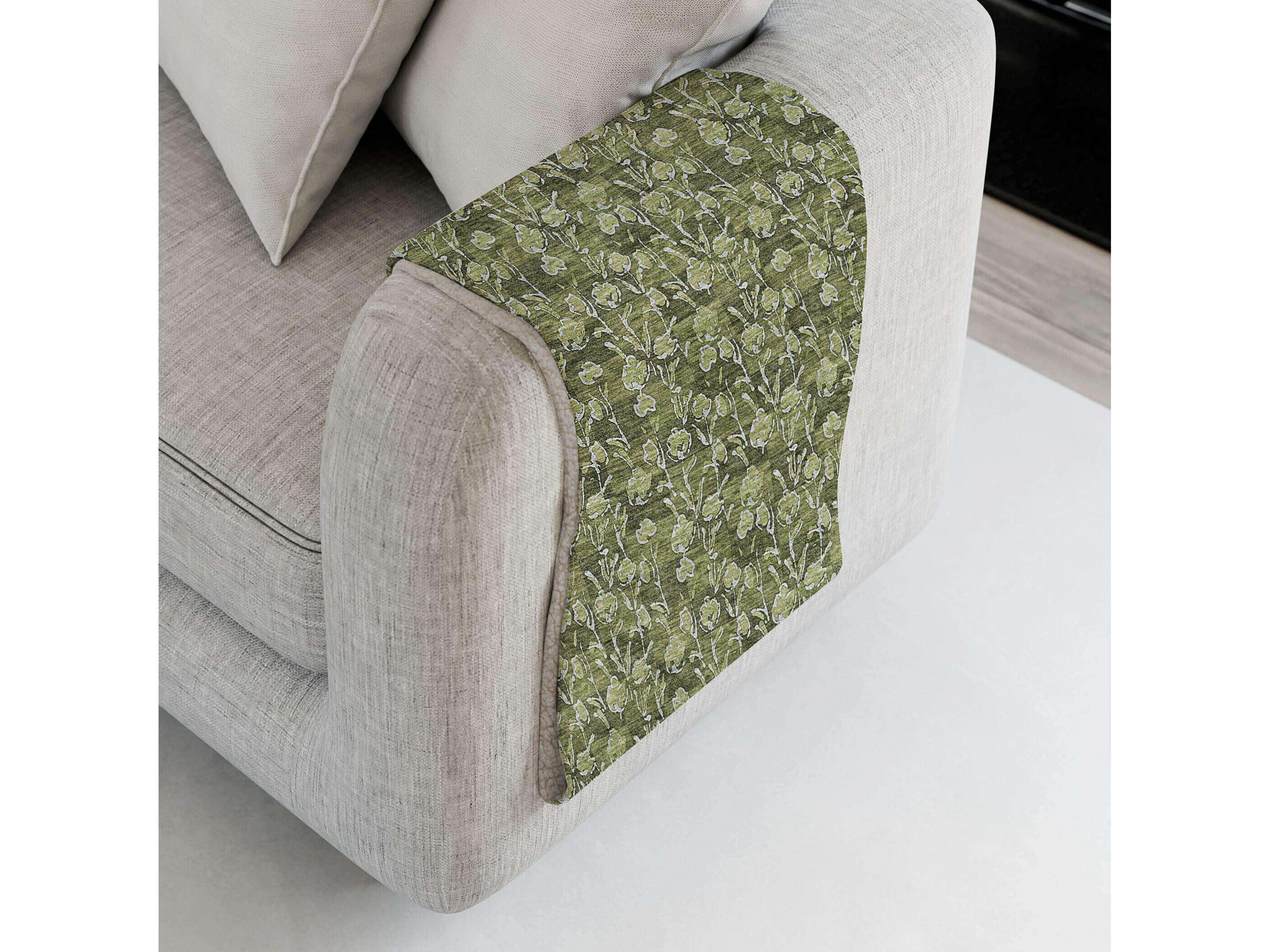 Dalyn Sherpa Green Polyester Throw