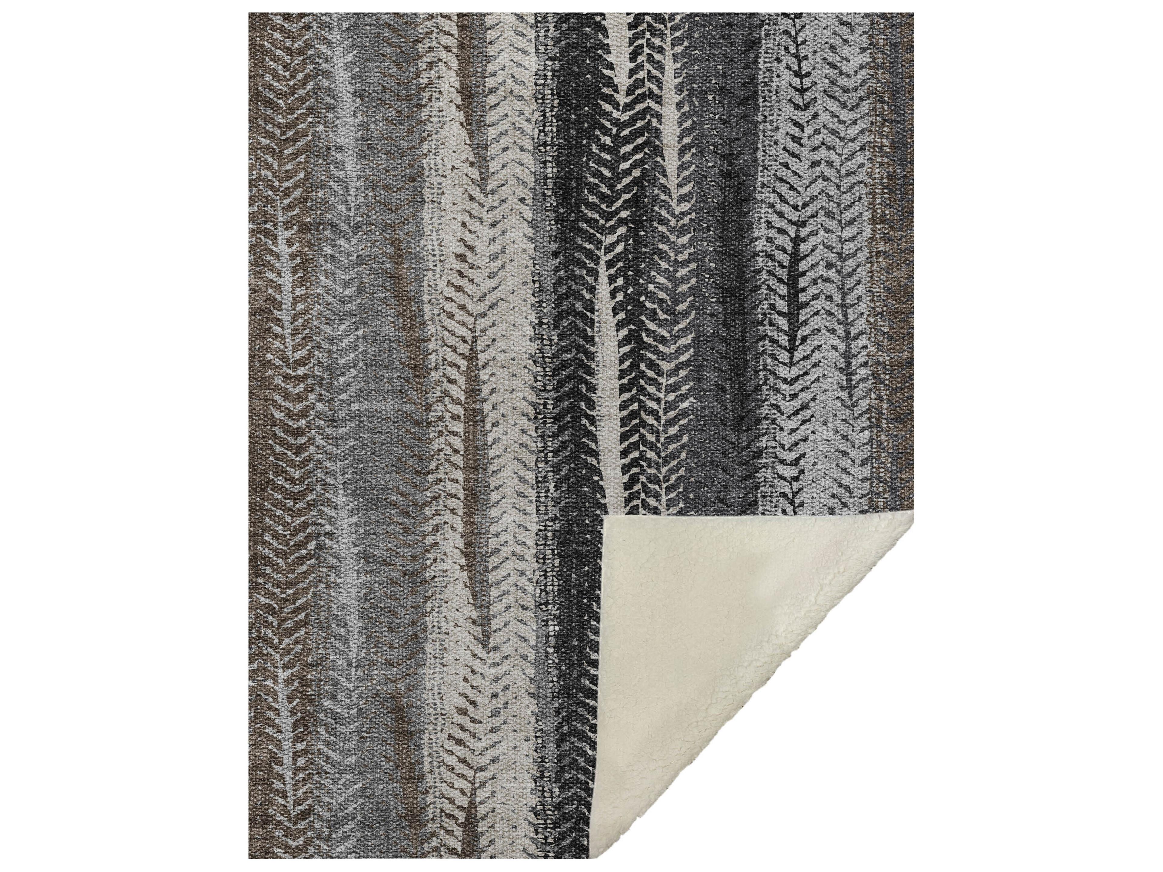 Dalyn Sherpa Brown Polyester Throw