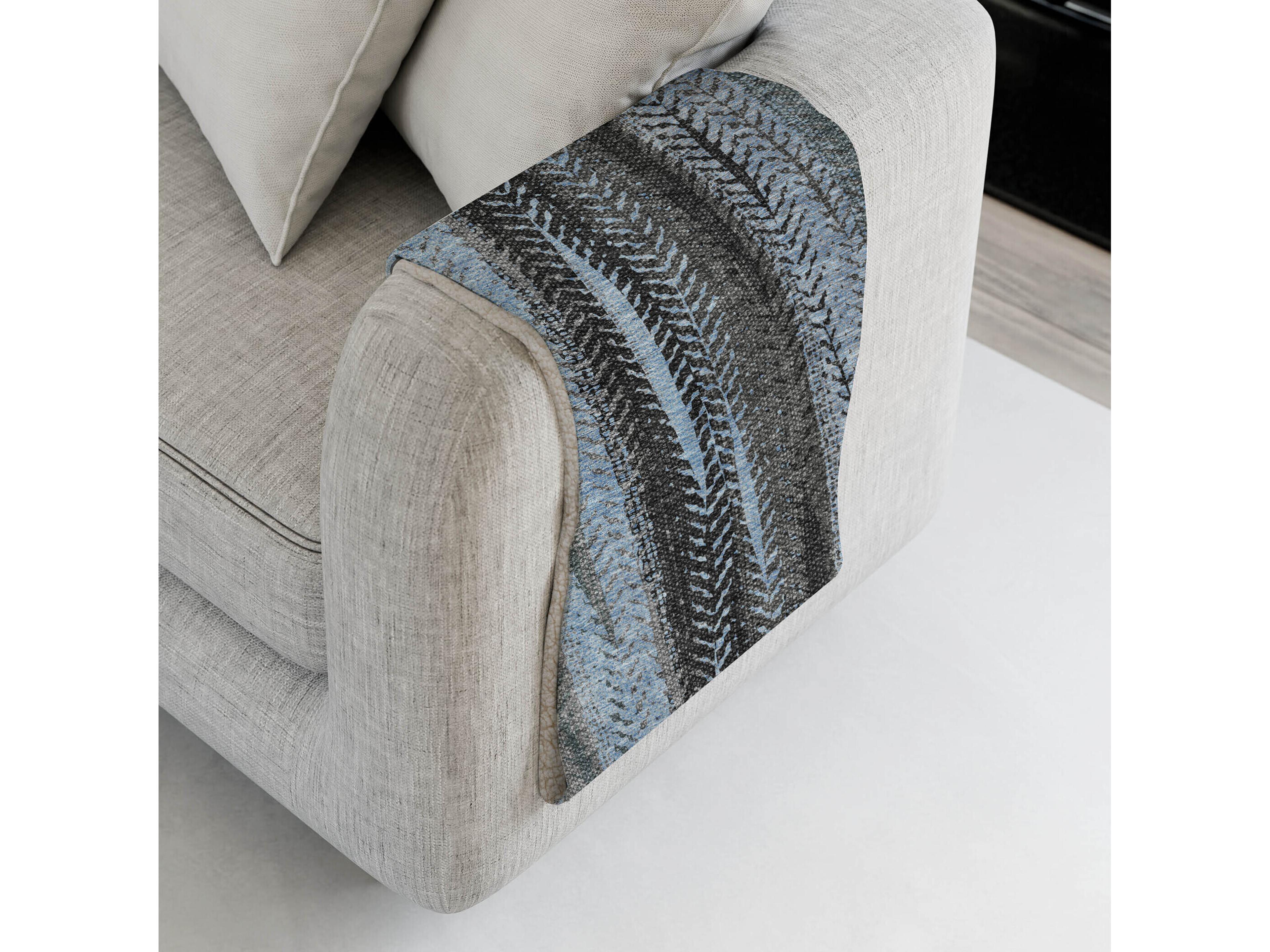 Dalyn Sherpa Blue Polyester Throw