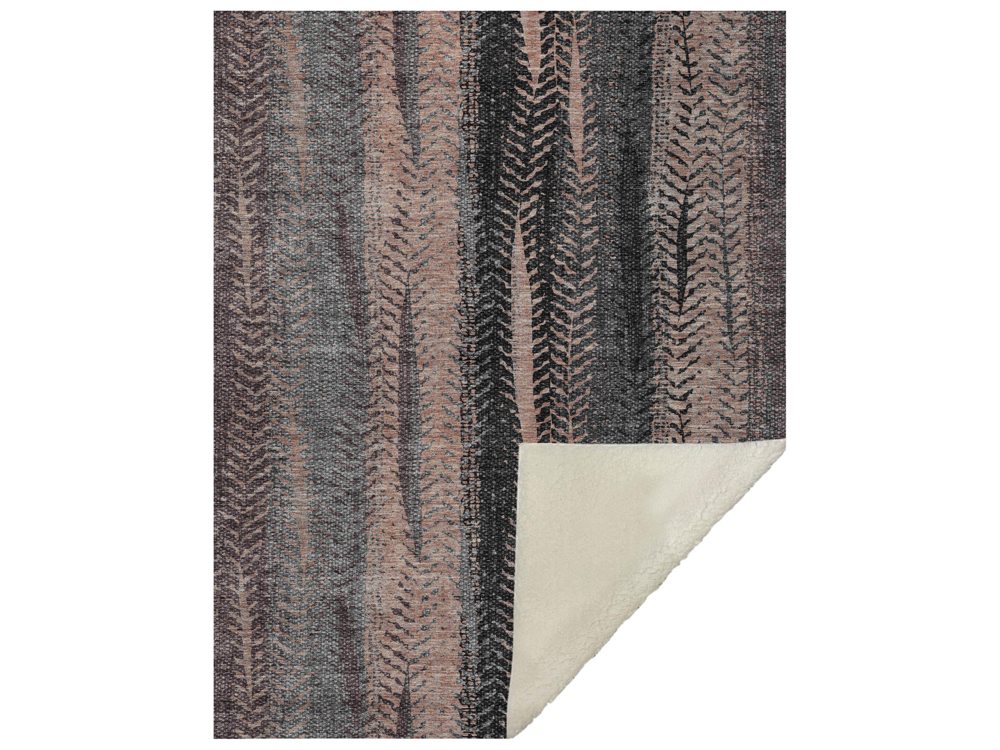 Sherpa Orange Polyester Throw