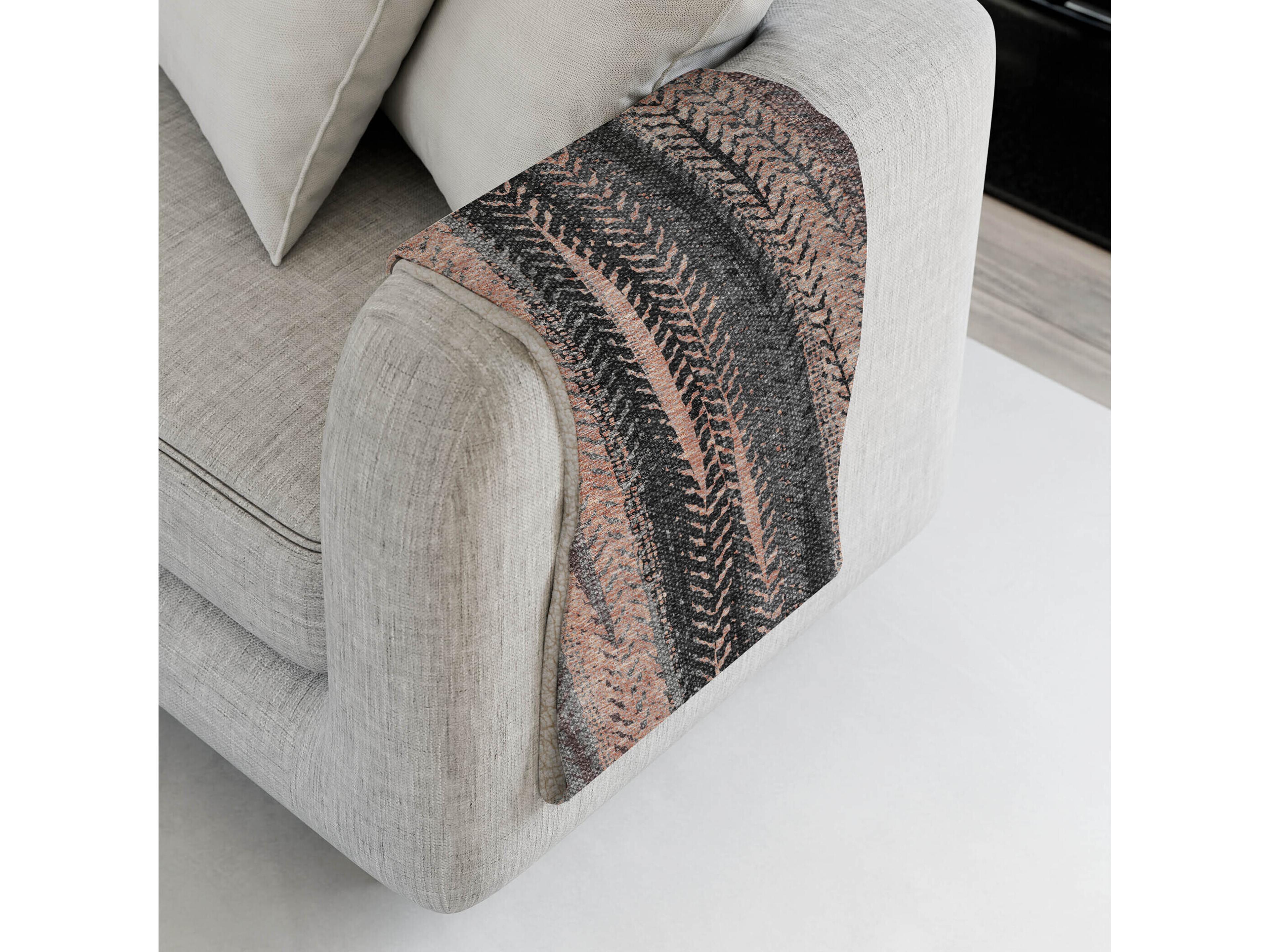 Dalyn Sherpa Orange Polyester Throw