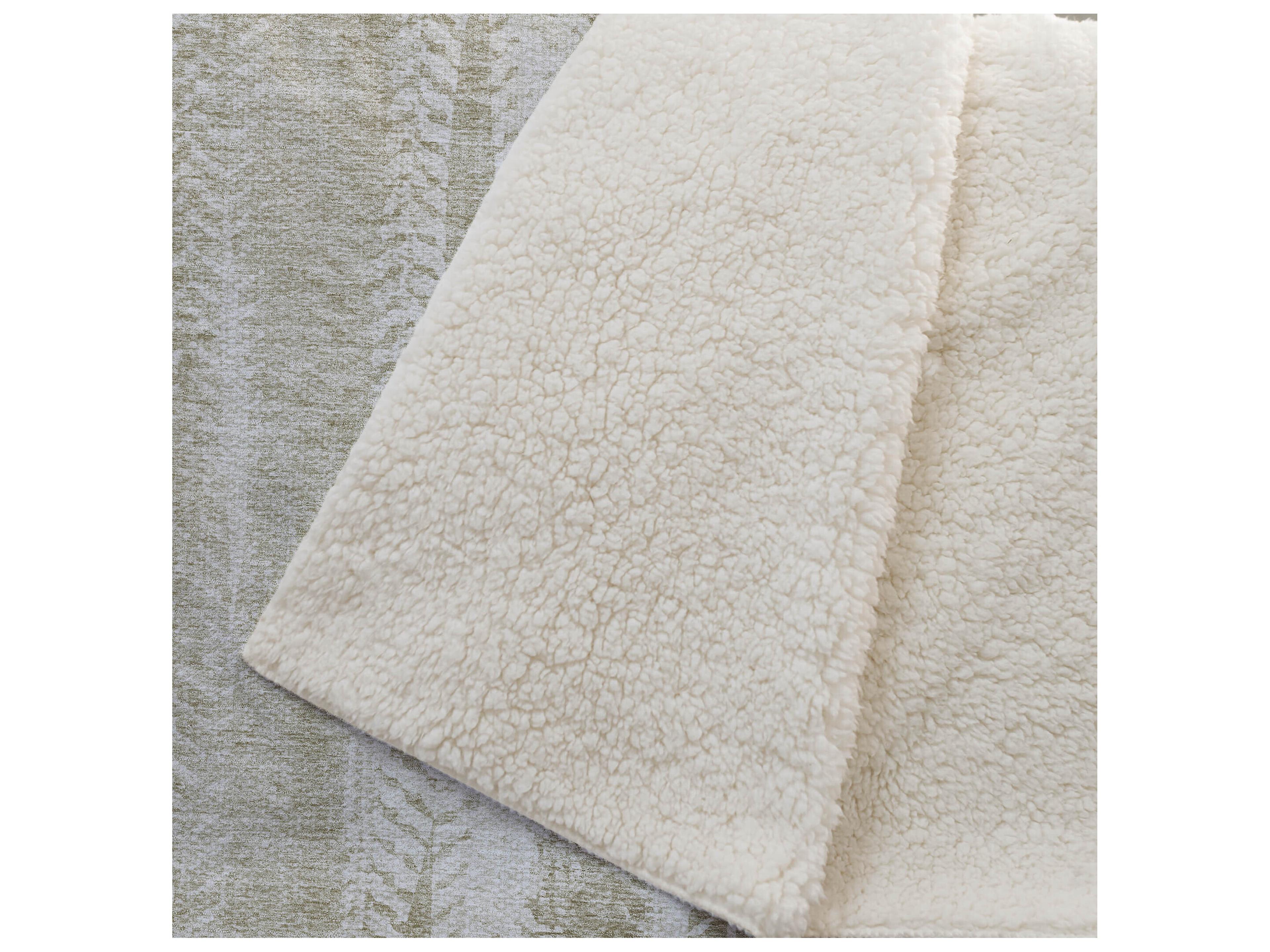 Dalyn Sherpa Brown Polyester Throw