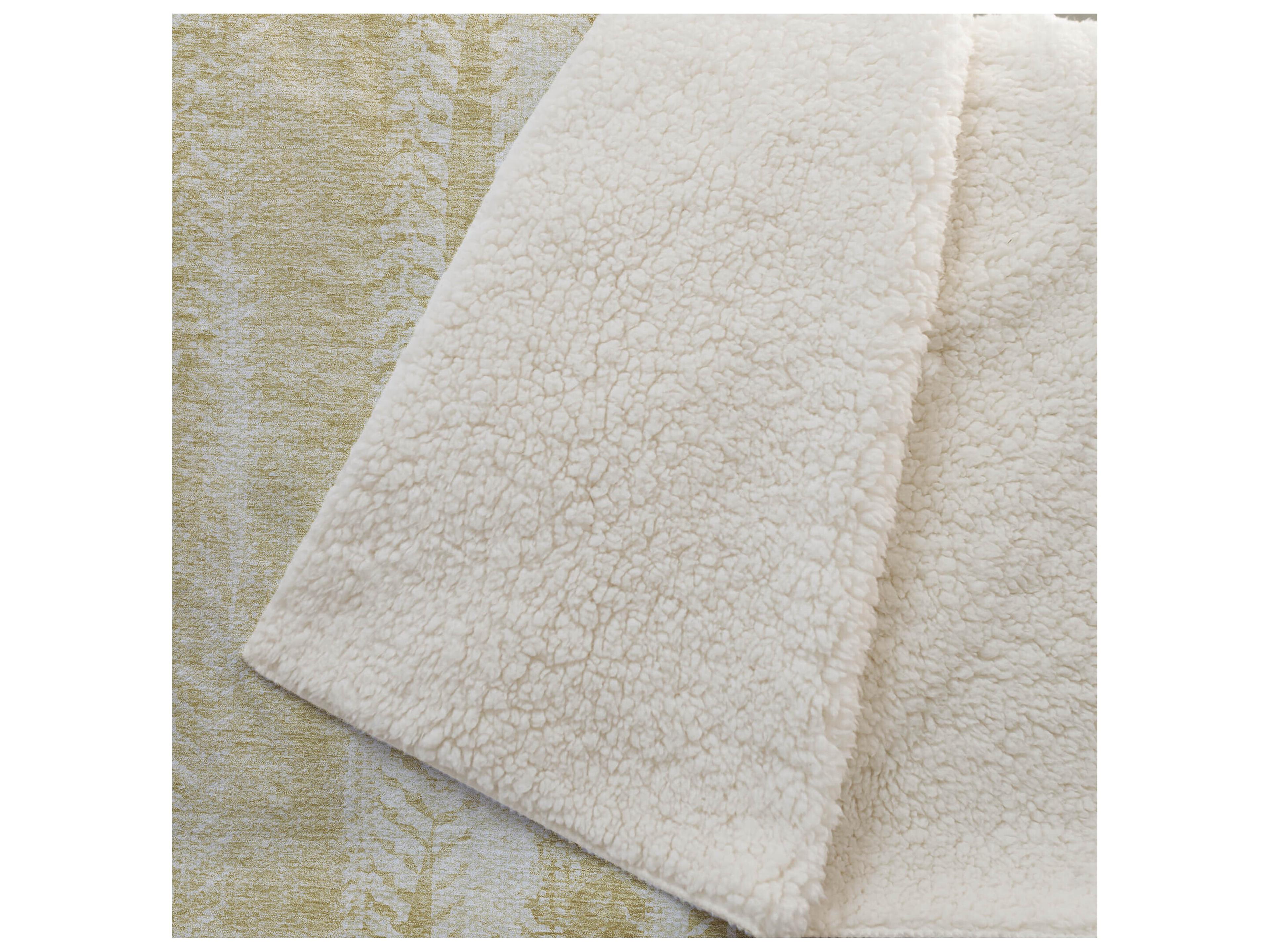 Dalyn Sherpa Gold Polyester Throw