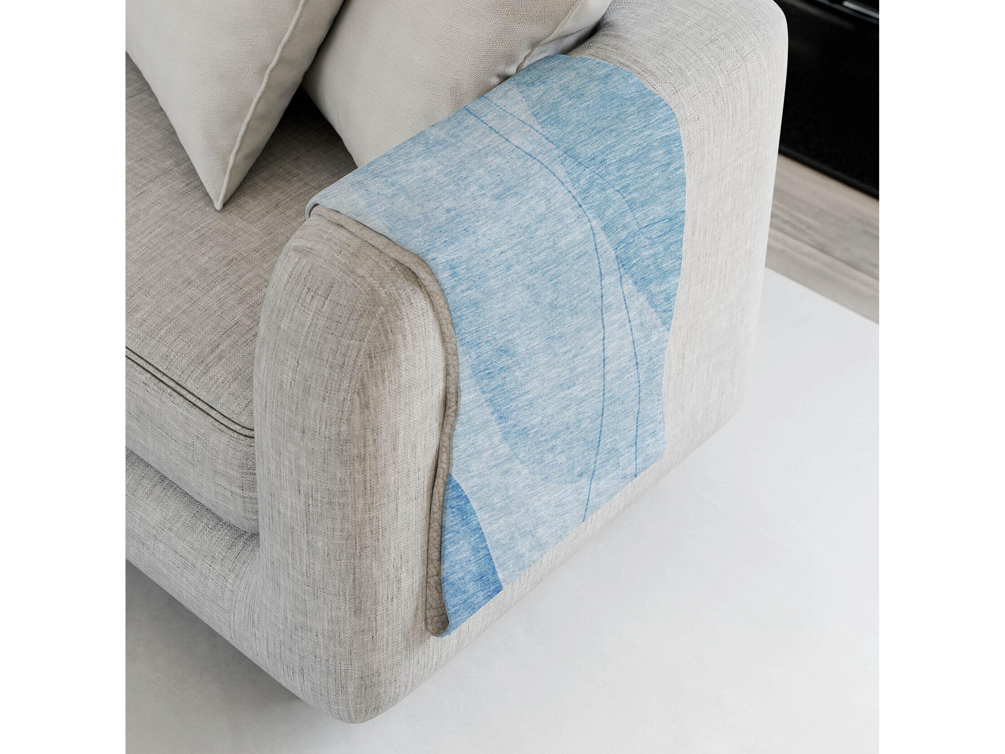 Dalyn Sherpa Blue Polyester Throw