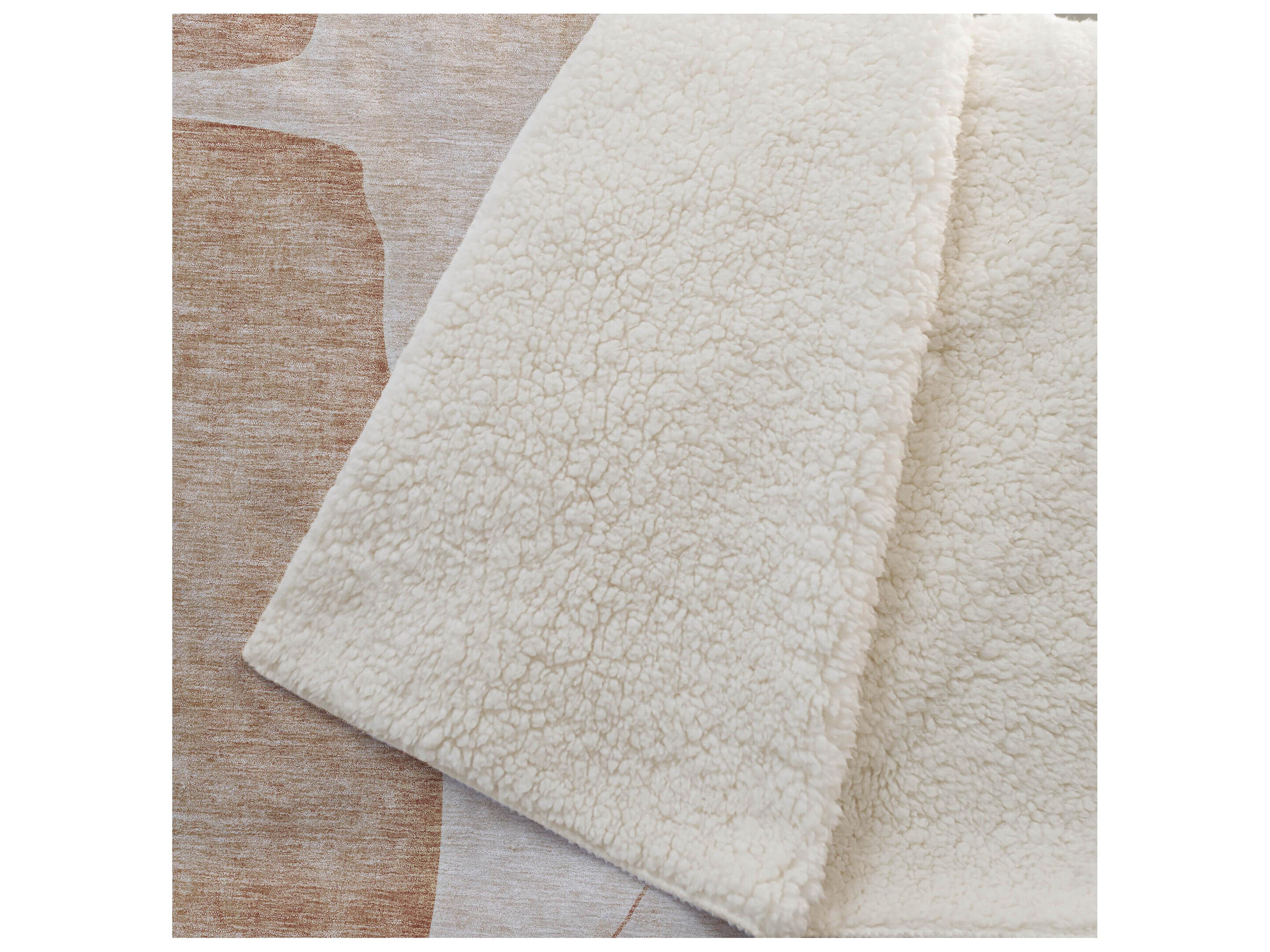 Dalyn Sherpa Orange Polyester Throw