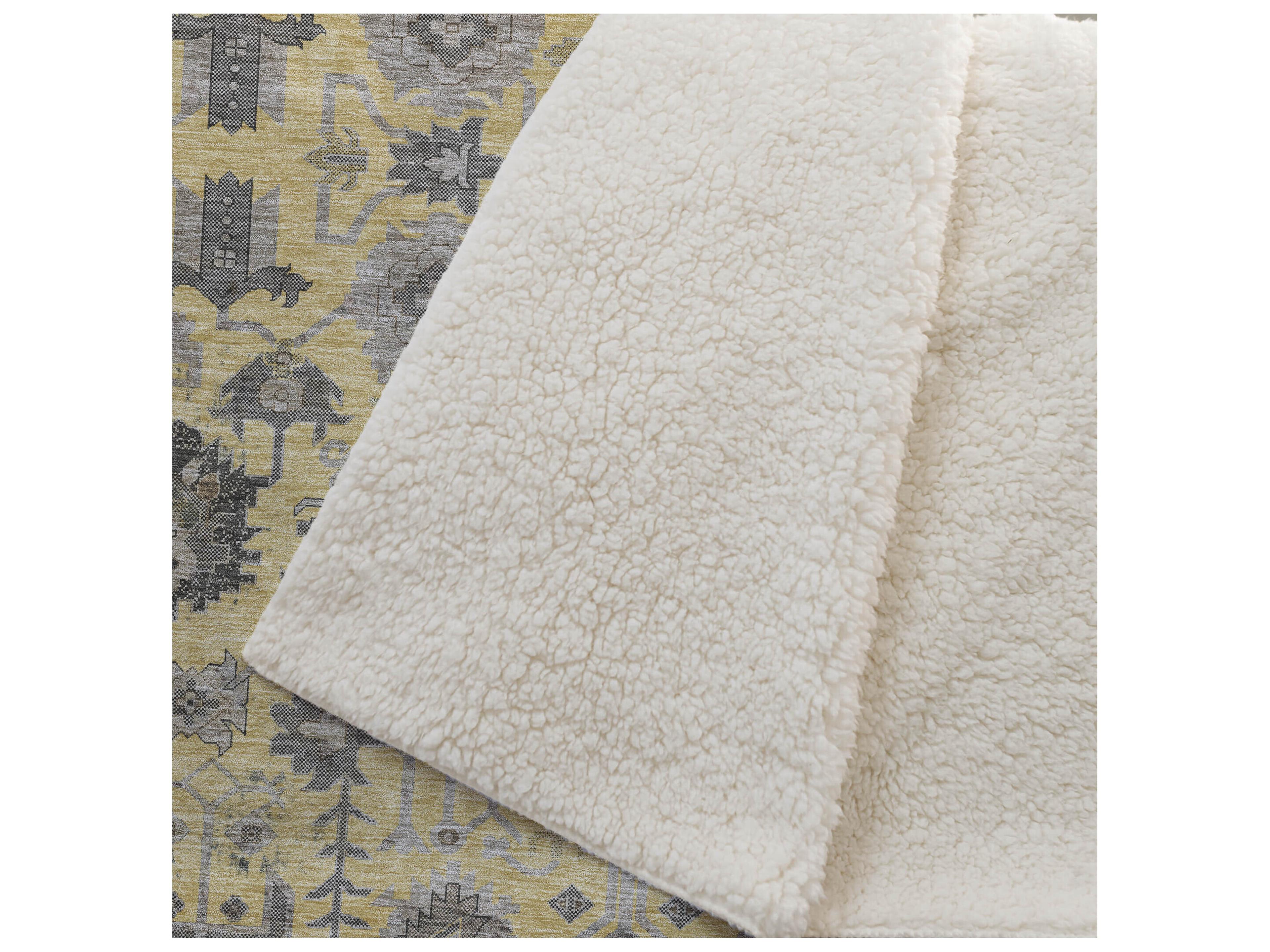Dalyn Sherpa Gold Polyester Throw