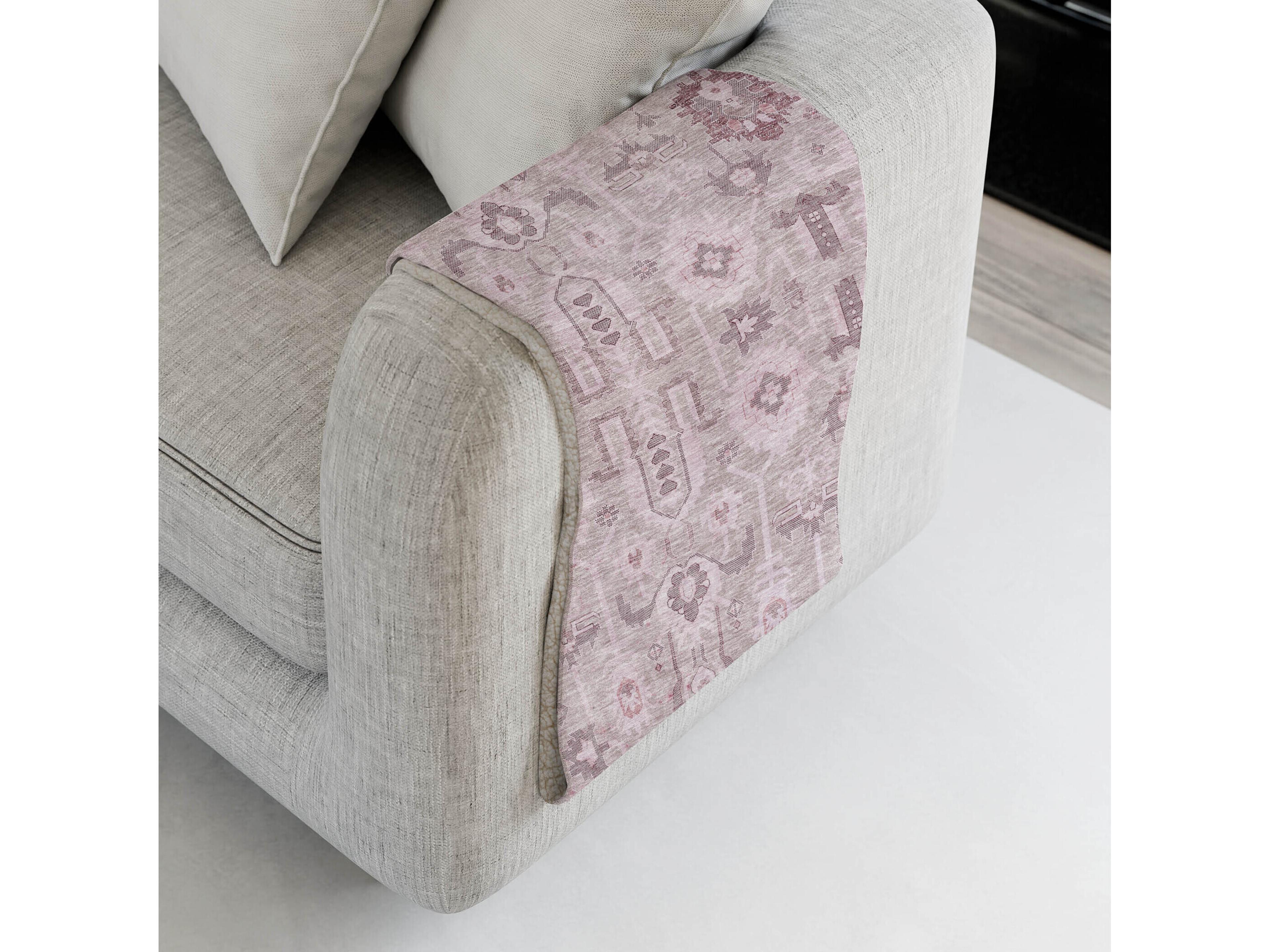 Dalyn Sherpa Pink Polyester Throw