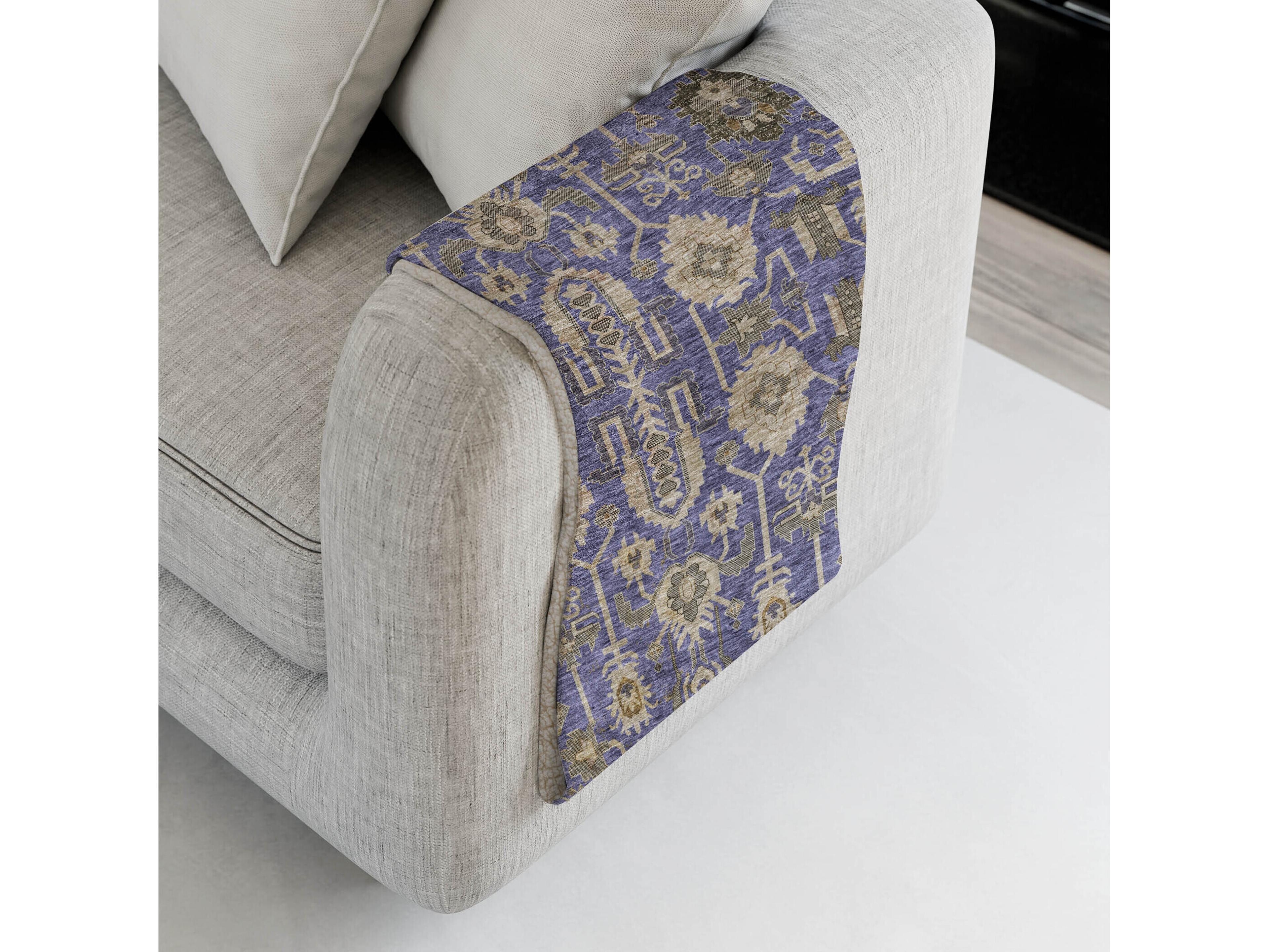 Dalyn Sherpa Purple Polyester Throw