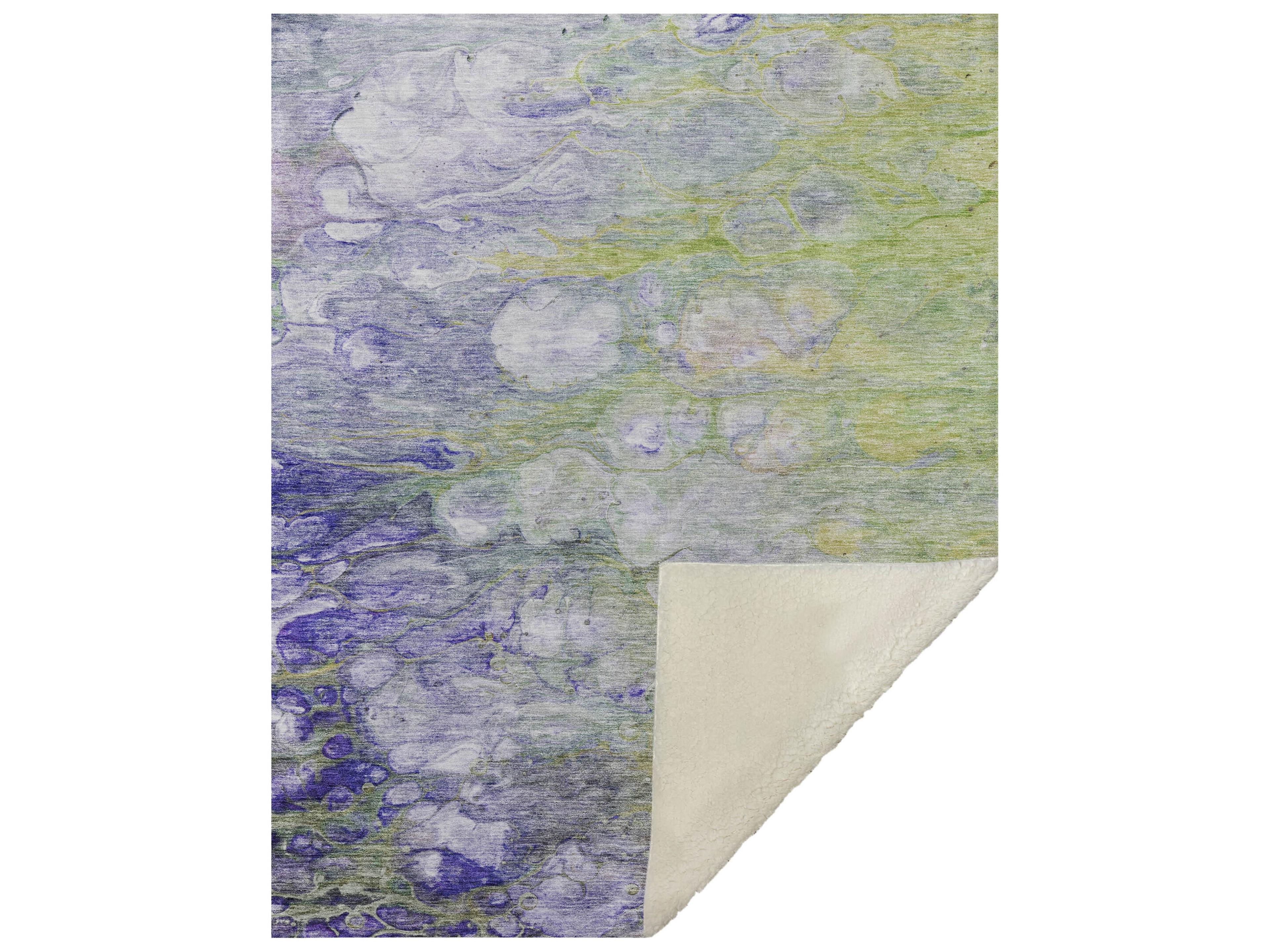 Sherpa Green Polyester Throw