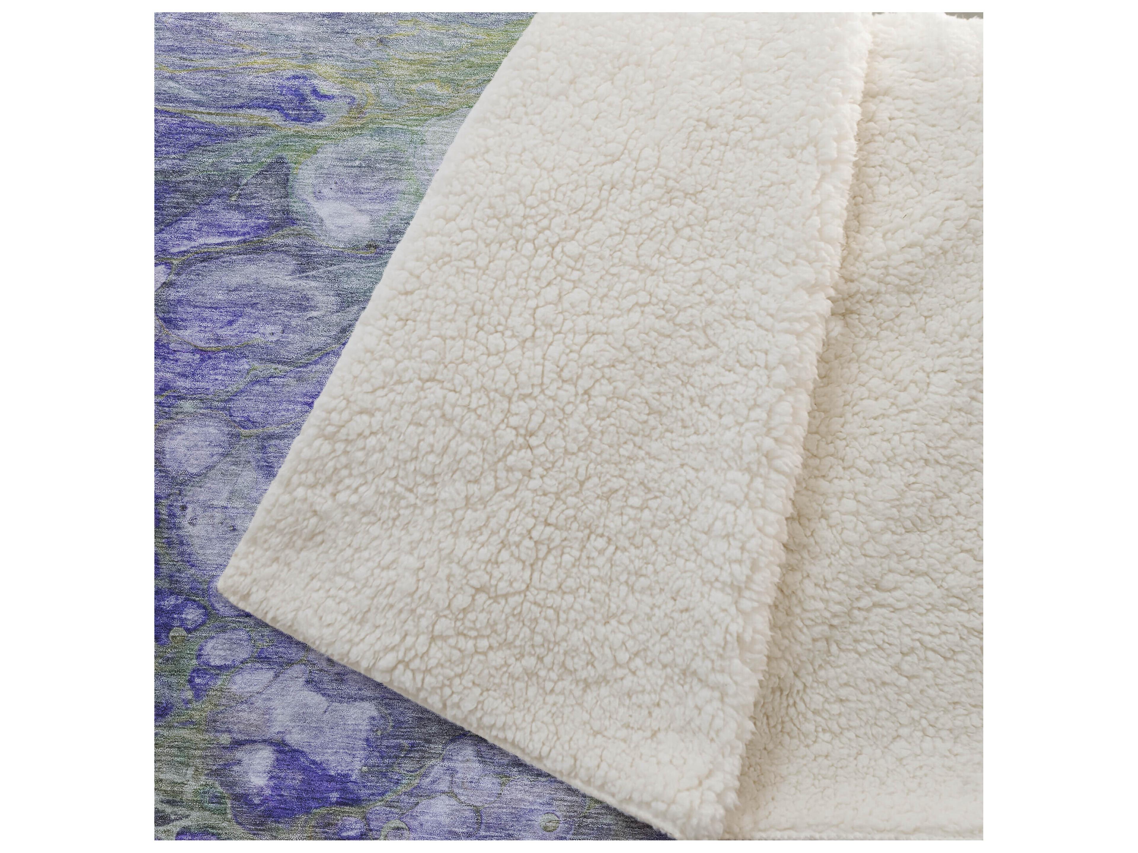 Dalyn Sherpa Green Polyester Throw