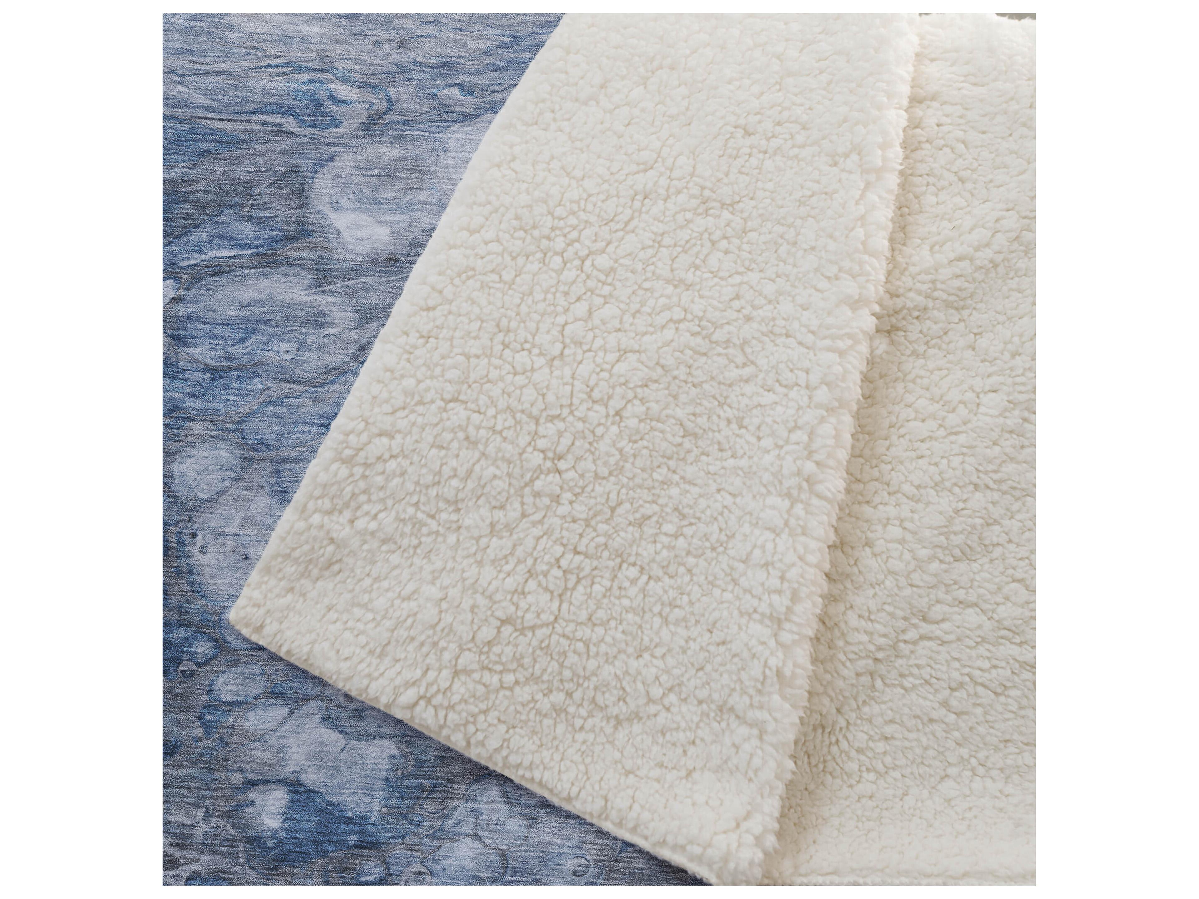 Dalyn Sherpa Blue Polyester Throw