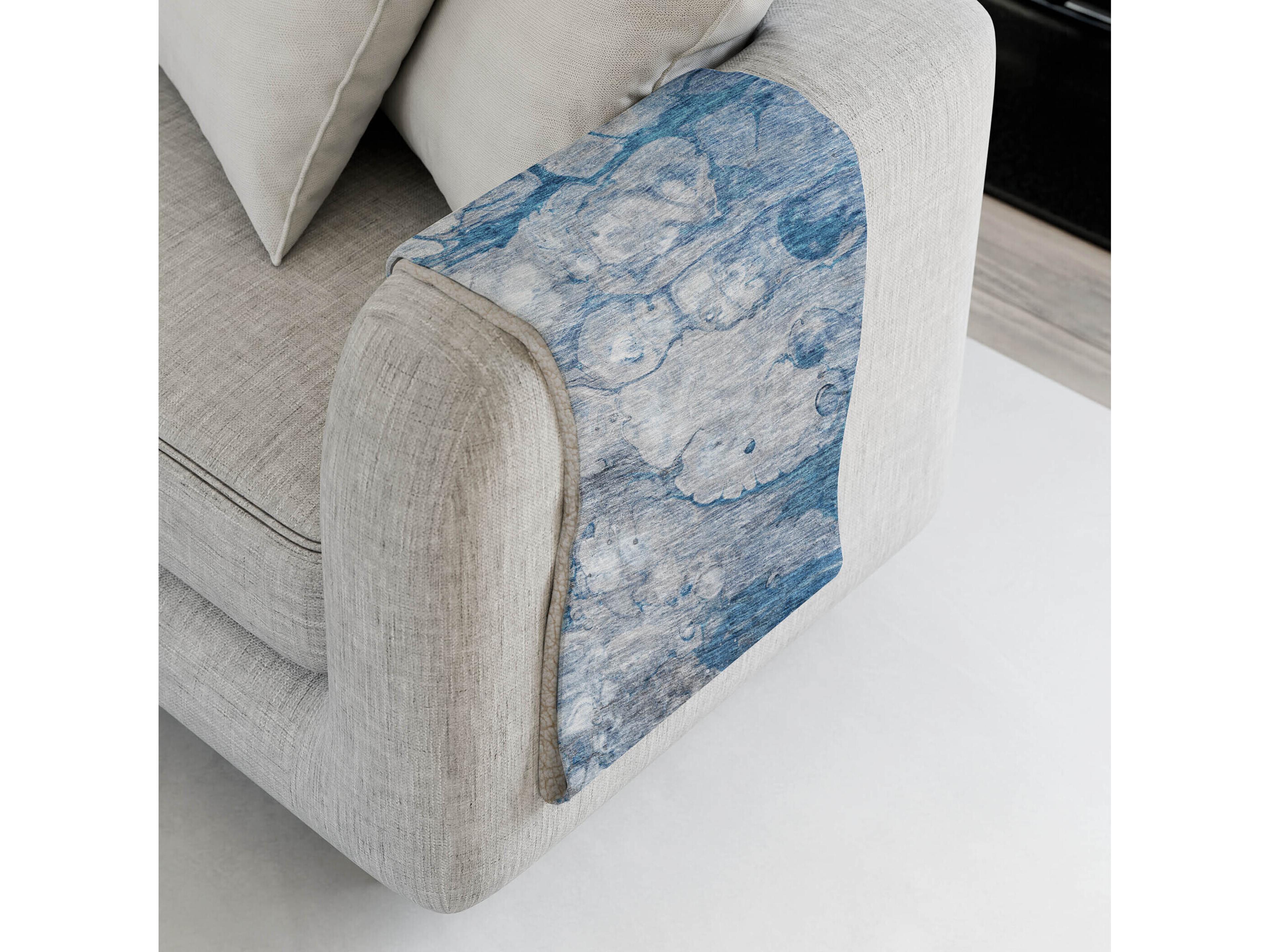 Dalyn Sherpa Blue Polyester Throw