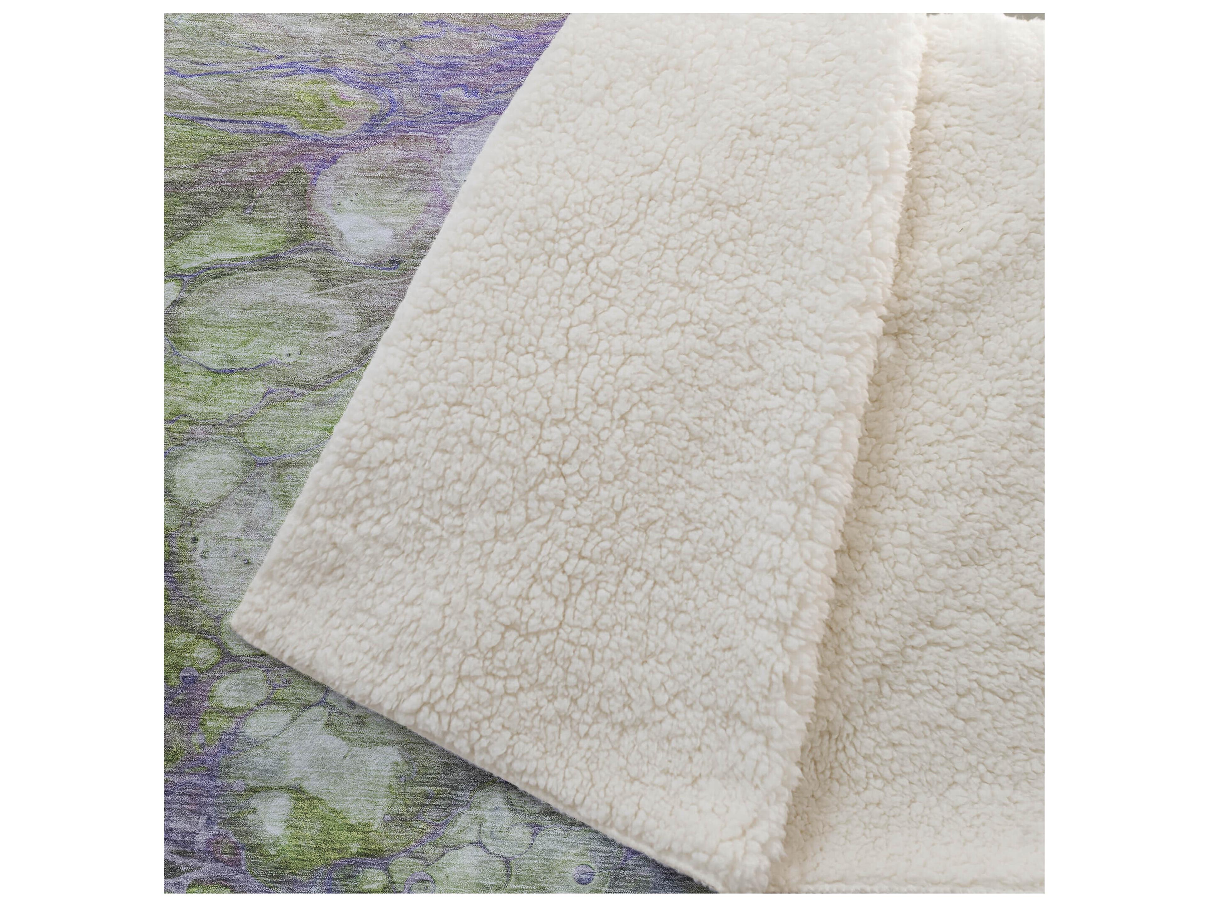 Dalyn Sherpa Purple Polyester Throw