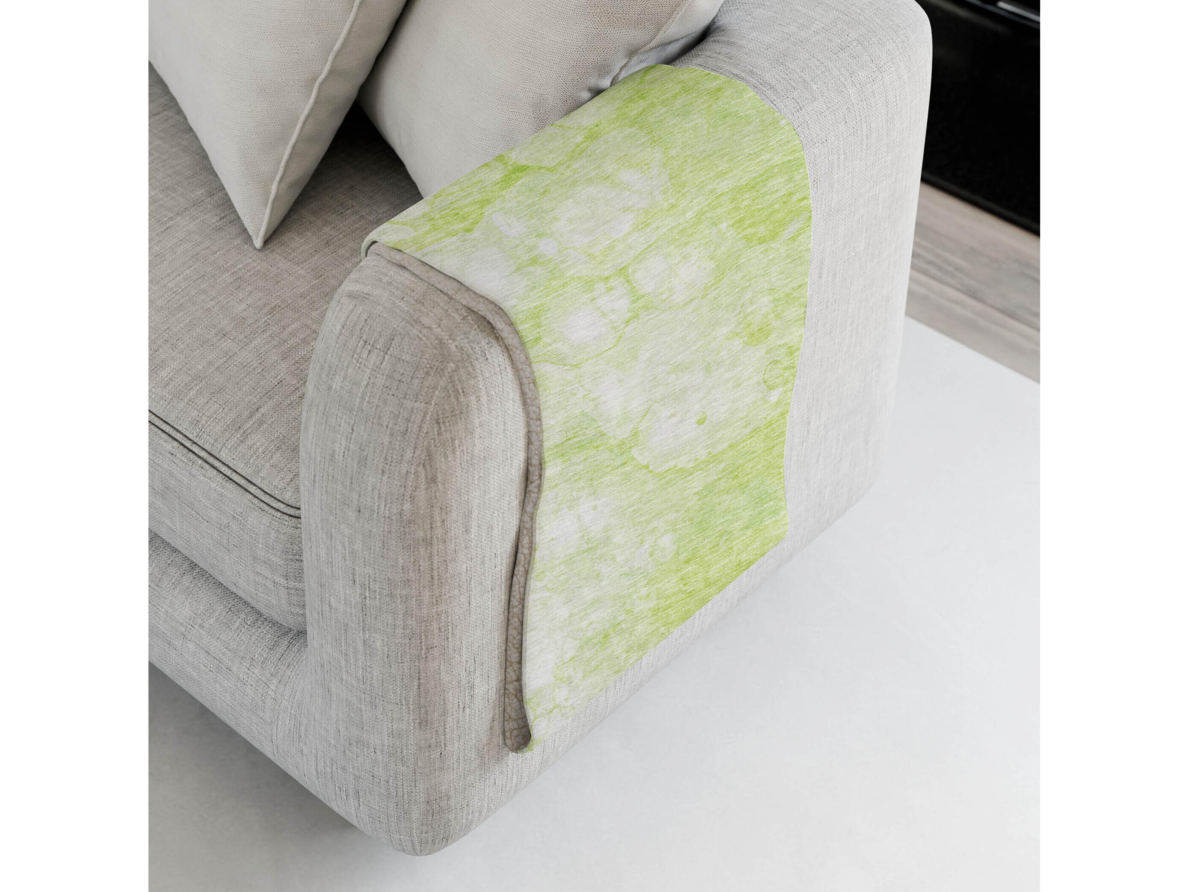 Dalyn Sherpa Green Polyester Throw