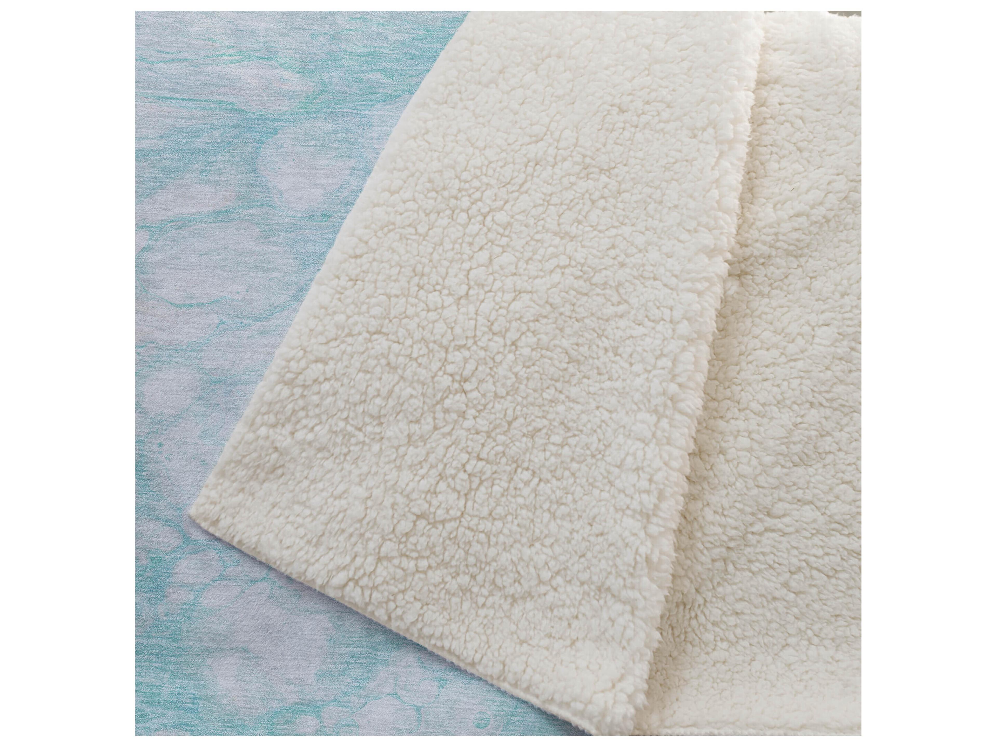 Dalyn Sherpa Teal Polyester Throw