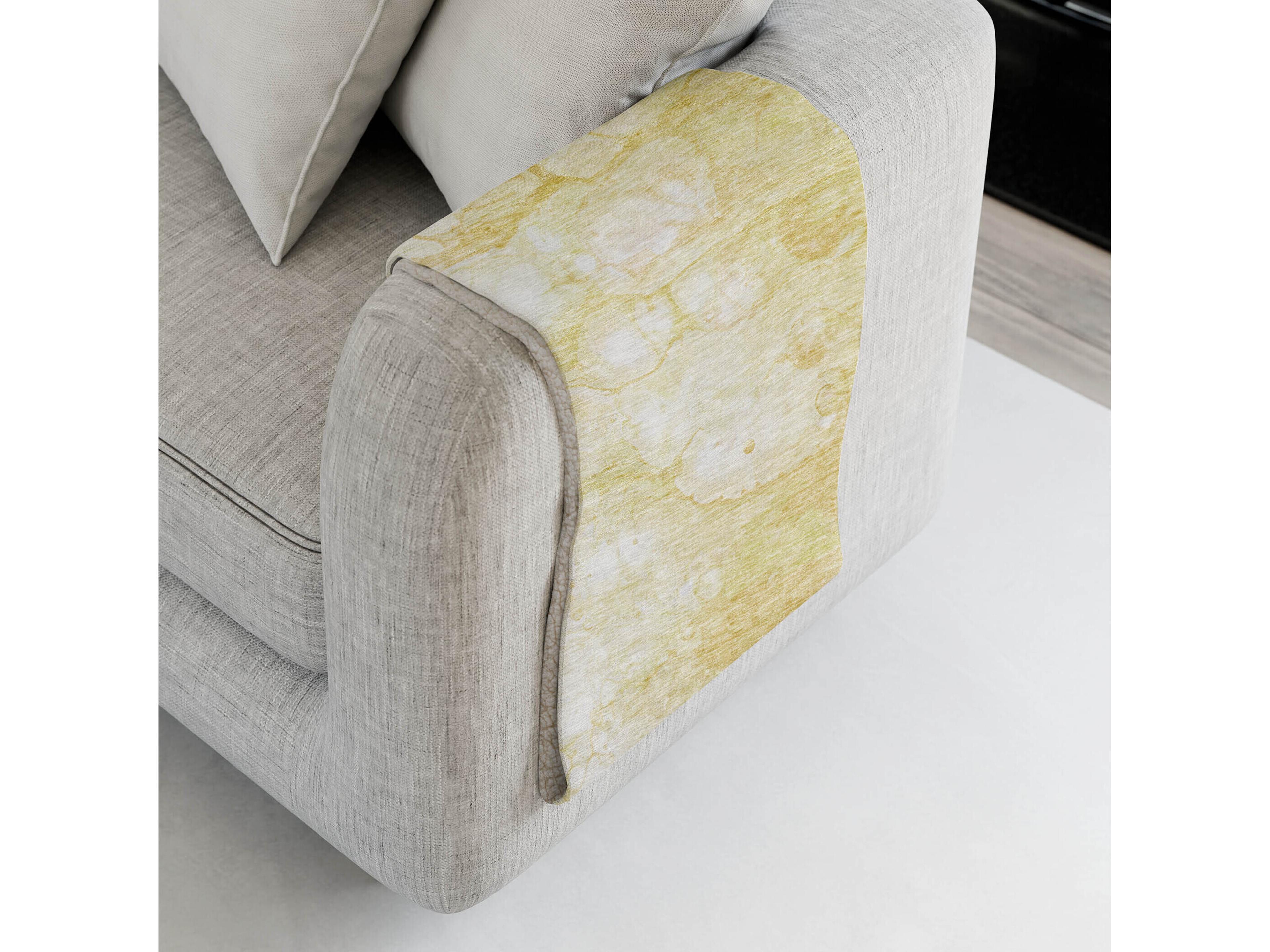 Dalyn Sherpa Gold Polyester Throw