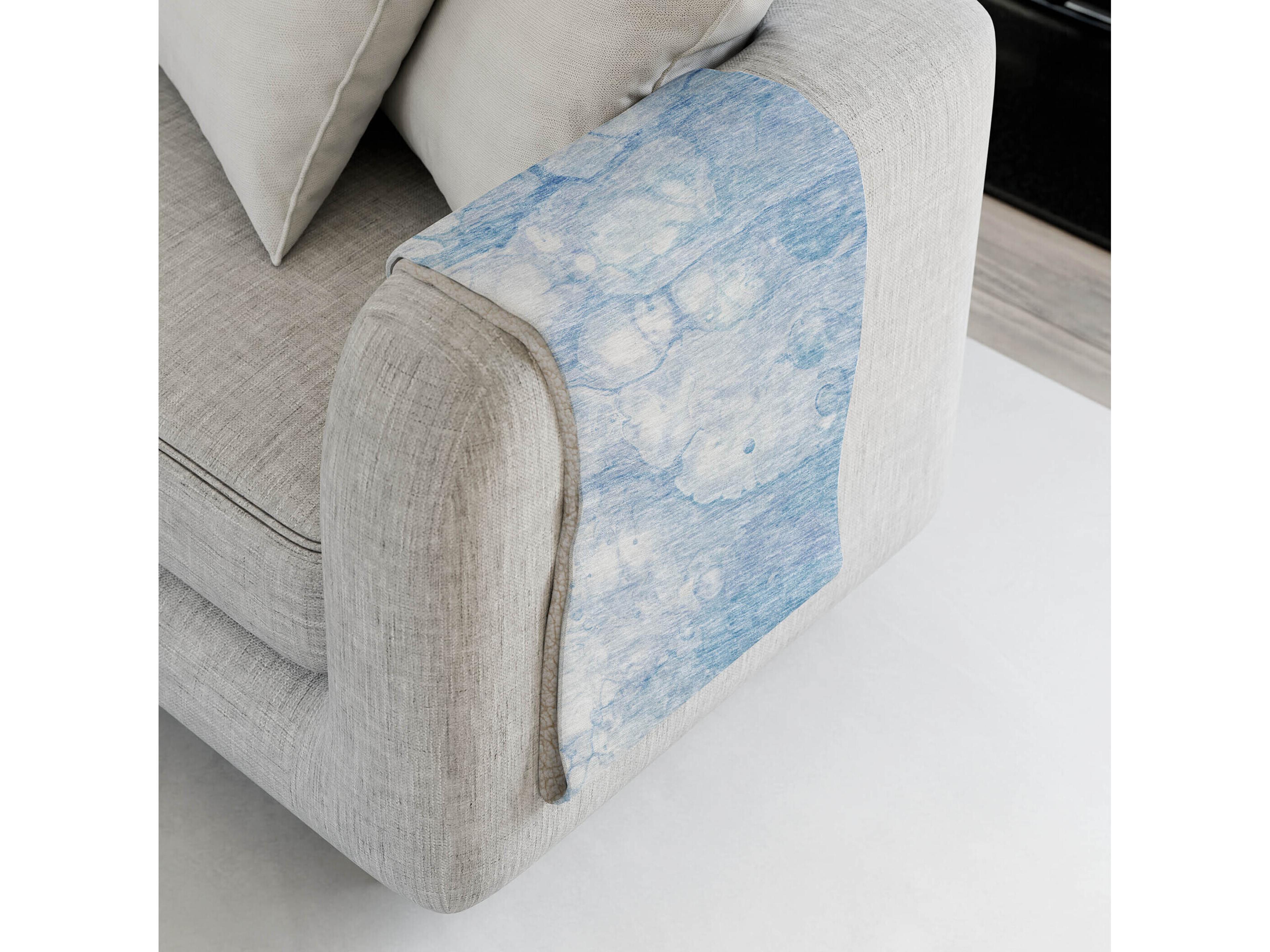 Dalyn Sherpa Blue Polyester Throw